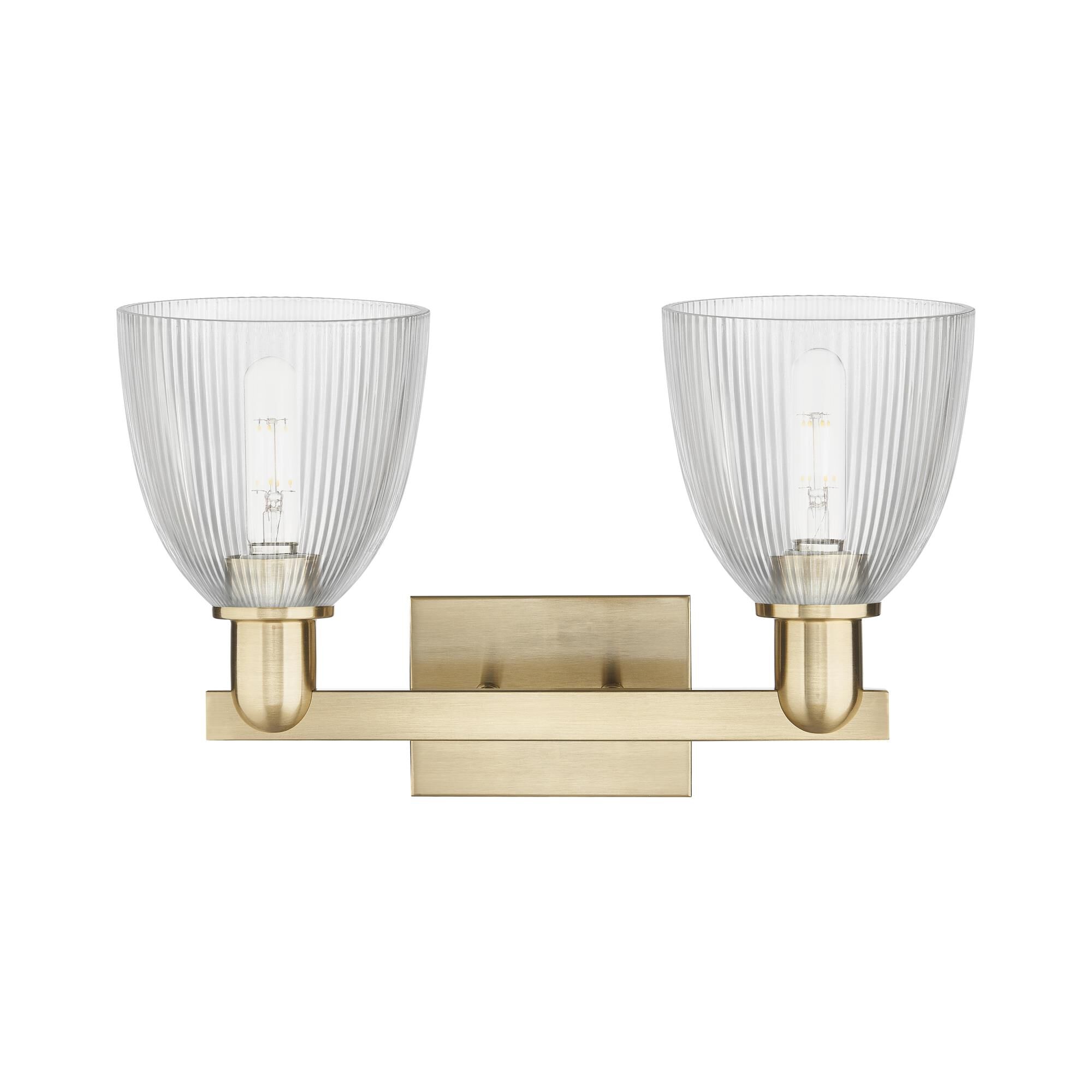 Shown in Champagne Bronze finish and Clear glass