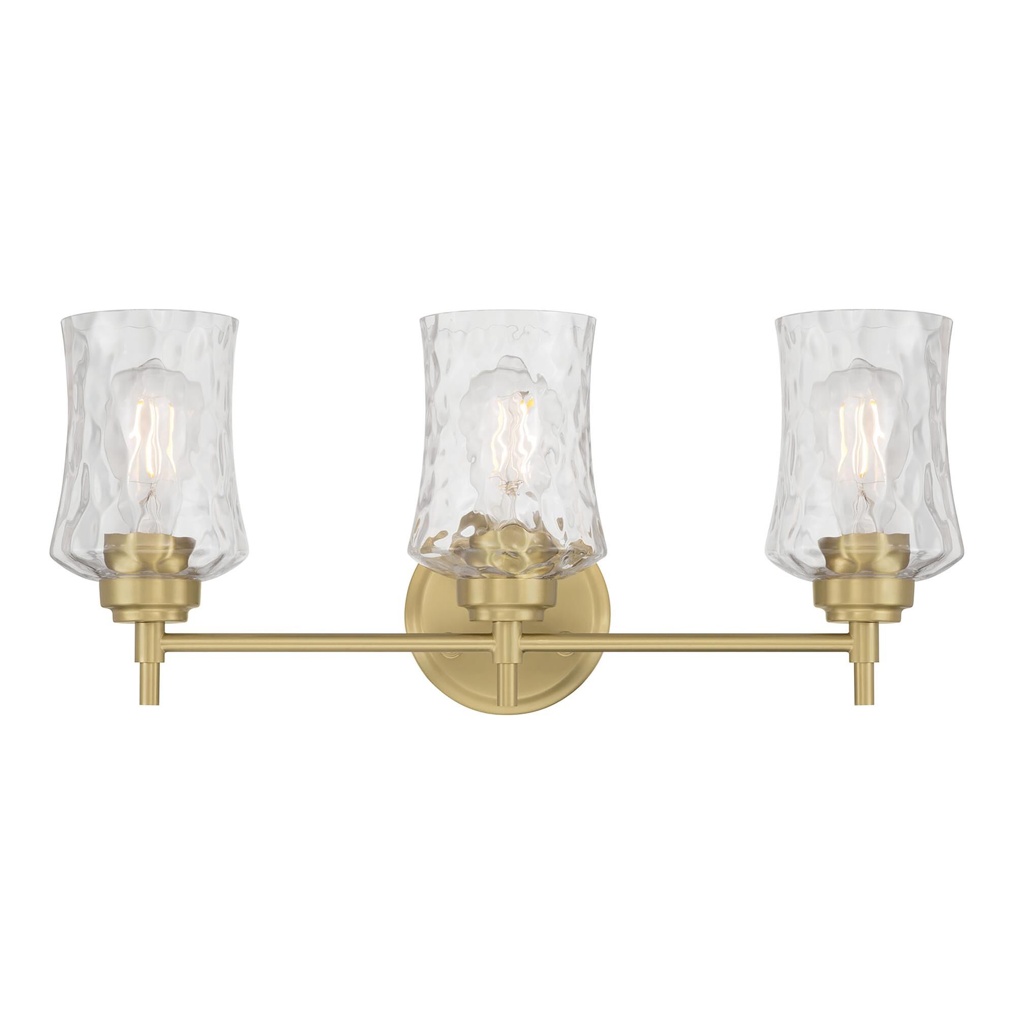 Shown in Vintage Brass finish and Clear Stone Water glass