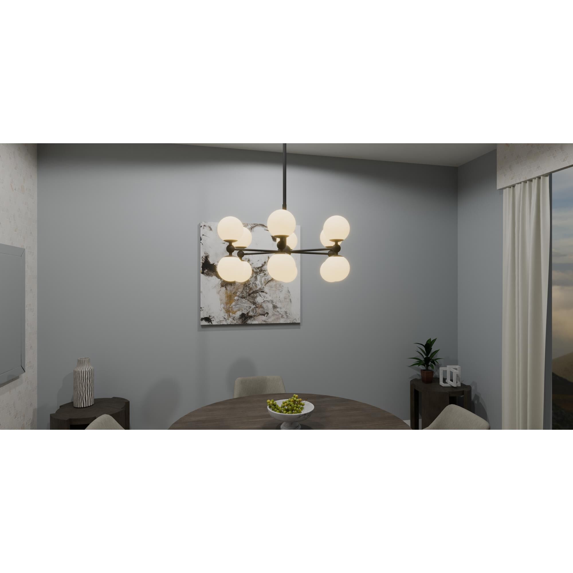 Elser 31 Inch 12 Light Chandelier by Quoizel
