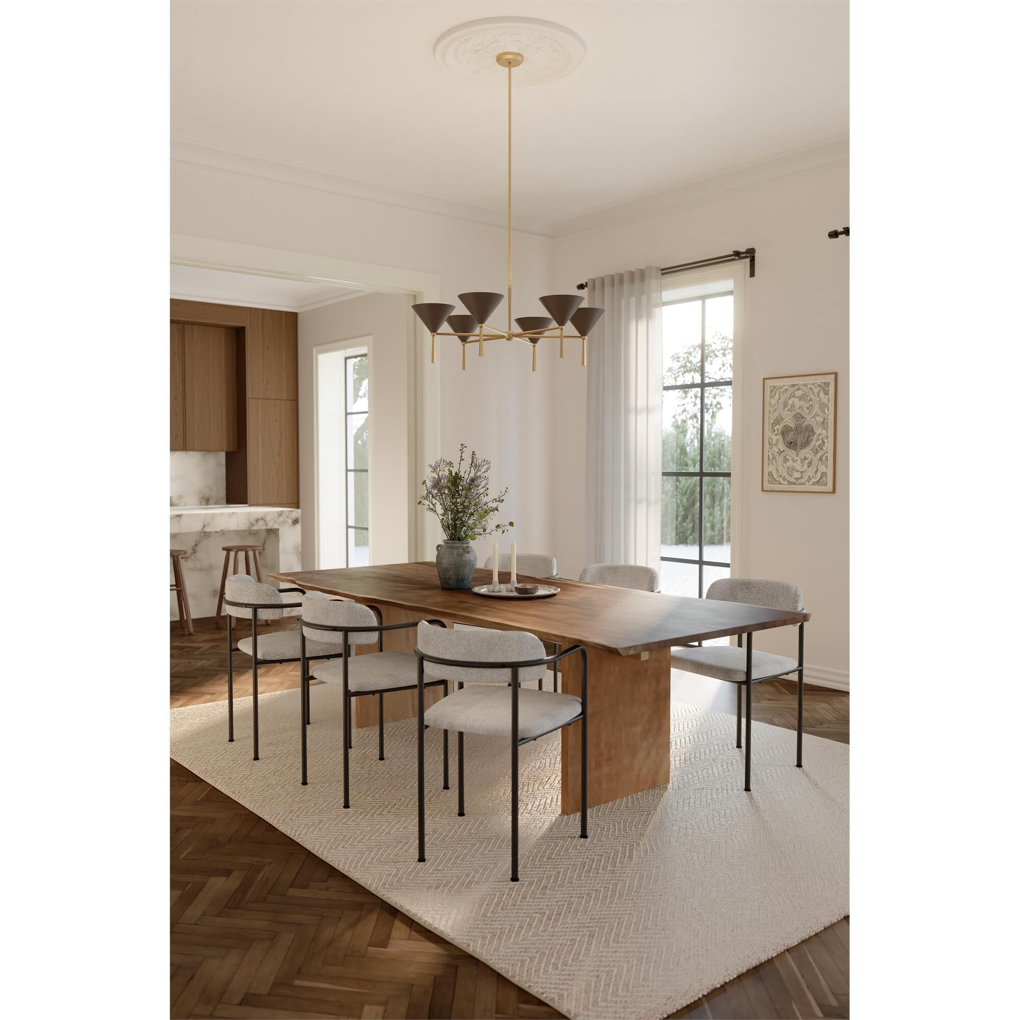 Shown in Legacy Brass and Dark Bronze finish