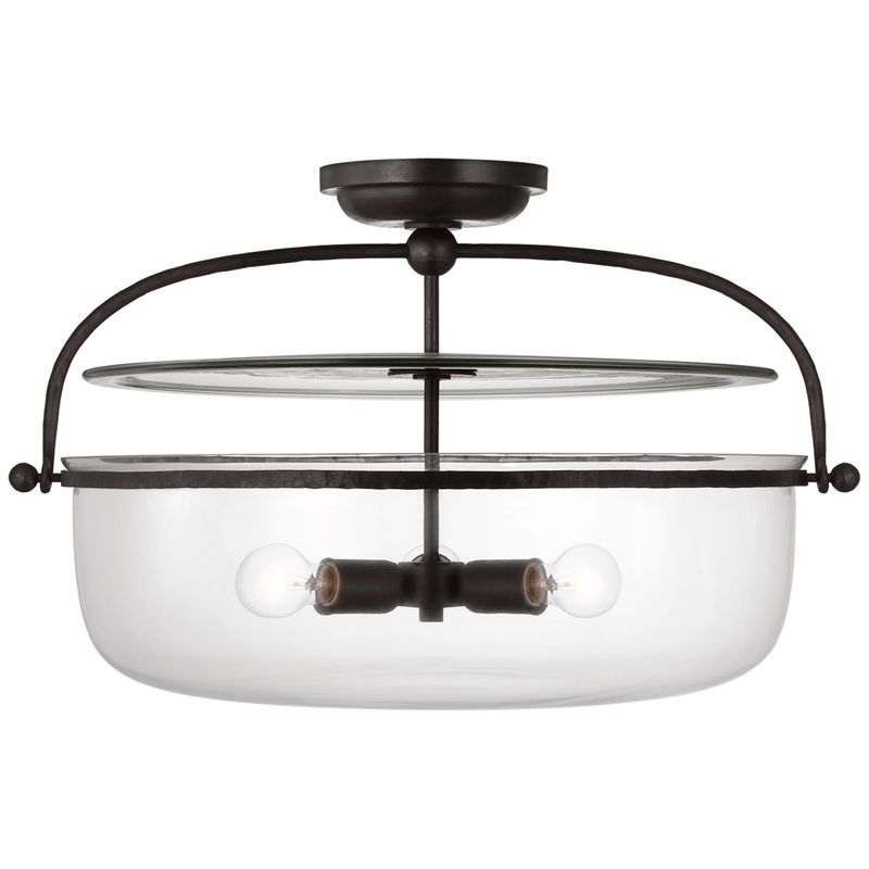 Chapman and Myers Lorford 28 Inch 3 Light LED Flush Mount by Visual Comfort Signature Collection