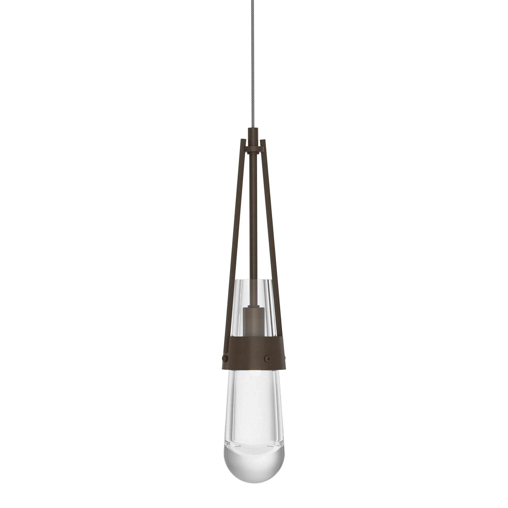 Shown in Bronze finish and Clear glass