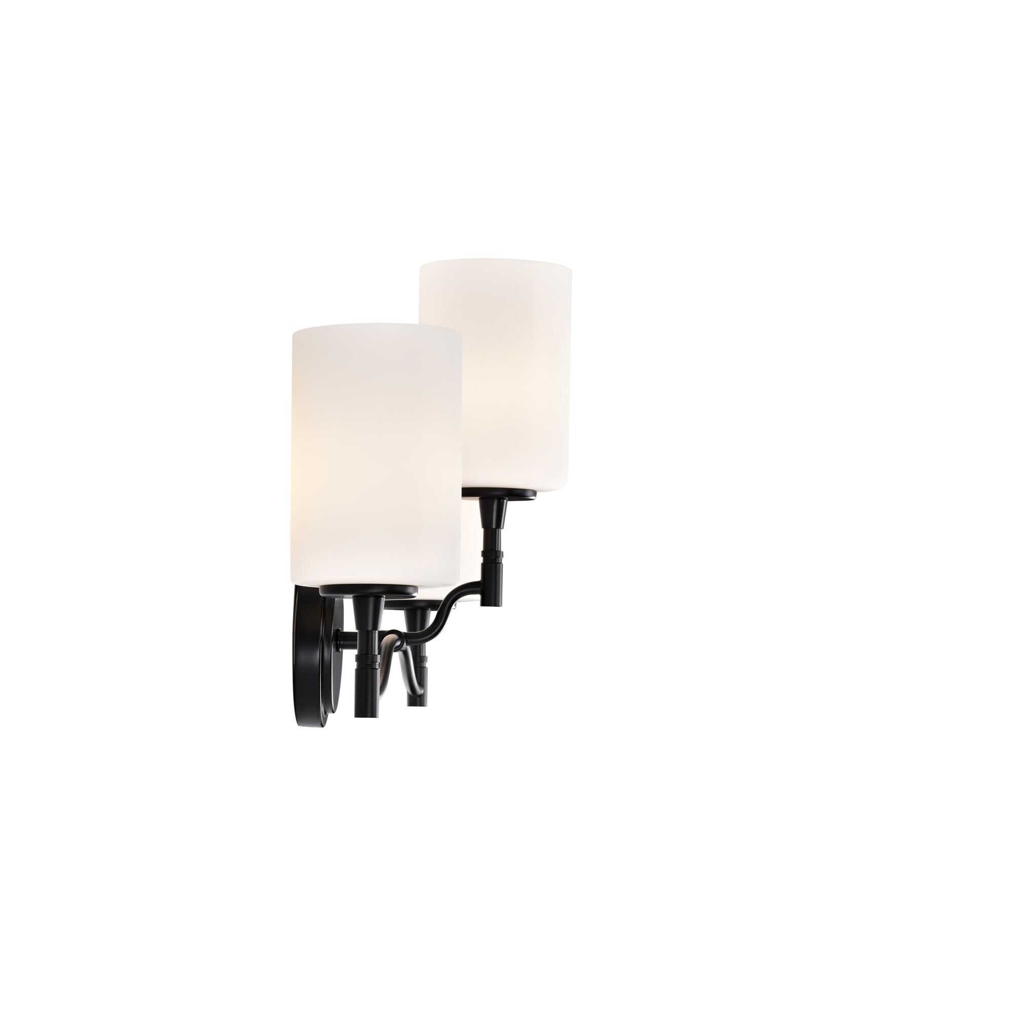 Shown in Matte Black finish and White Opal glass