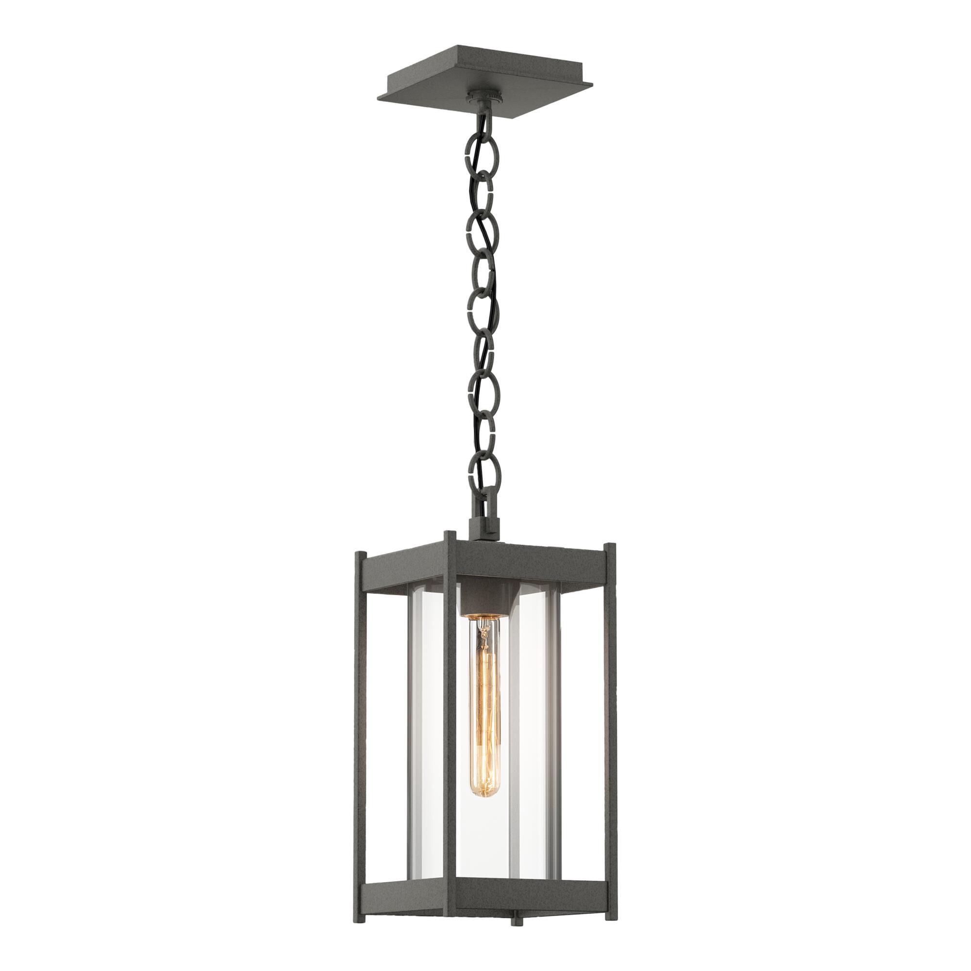 Shown in Coastal Natural Iron finish and Clear glass and Clear Glass shade
