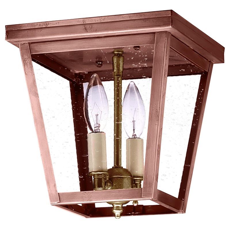 Williams 8 Inch 2 Light Outdoor Flush Mount by Northeast Lantern