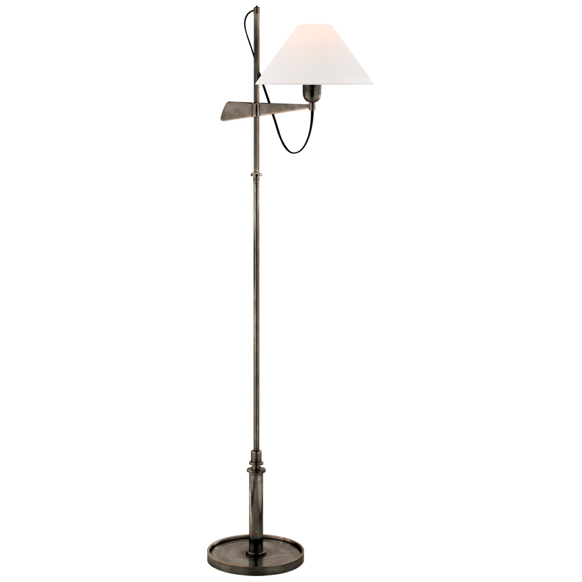 Shown in Bronze finish and Linen shade
