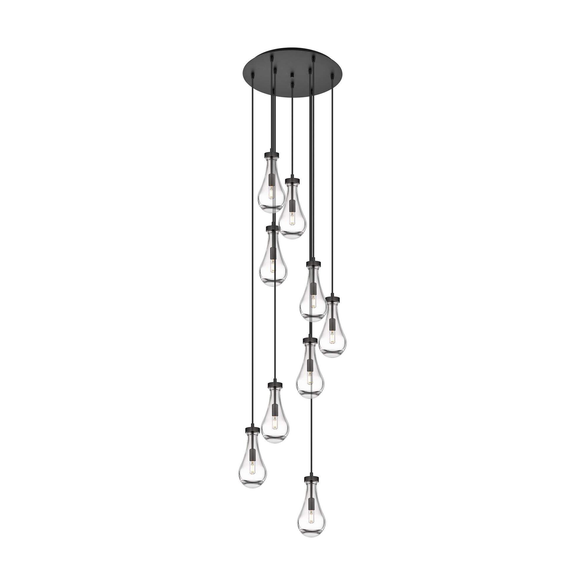 Shown in Matte Black finish and Clear glass and Clear Glass shade
