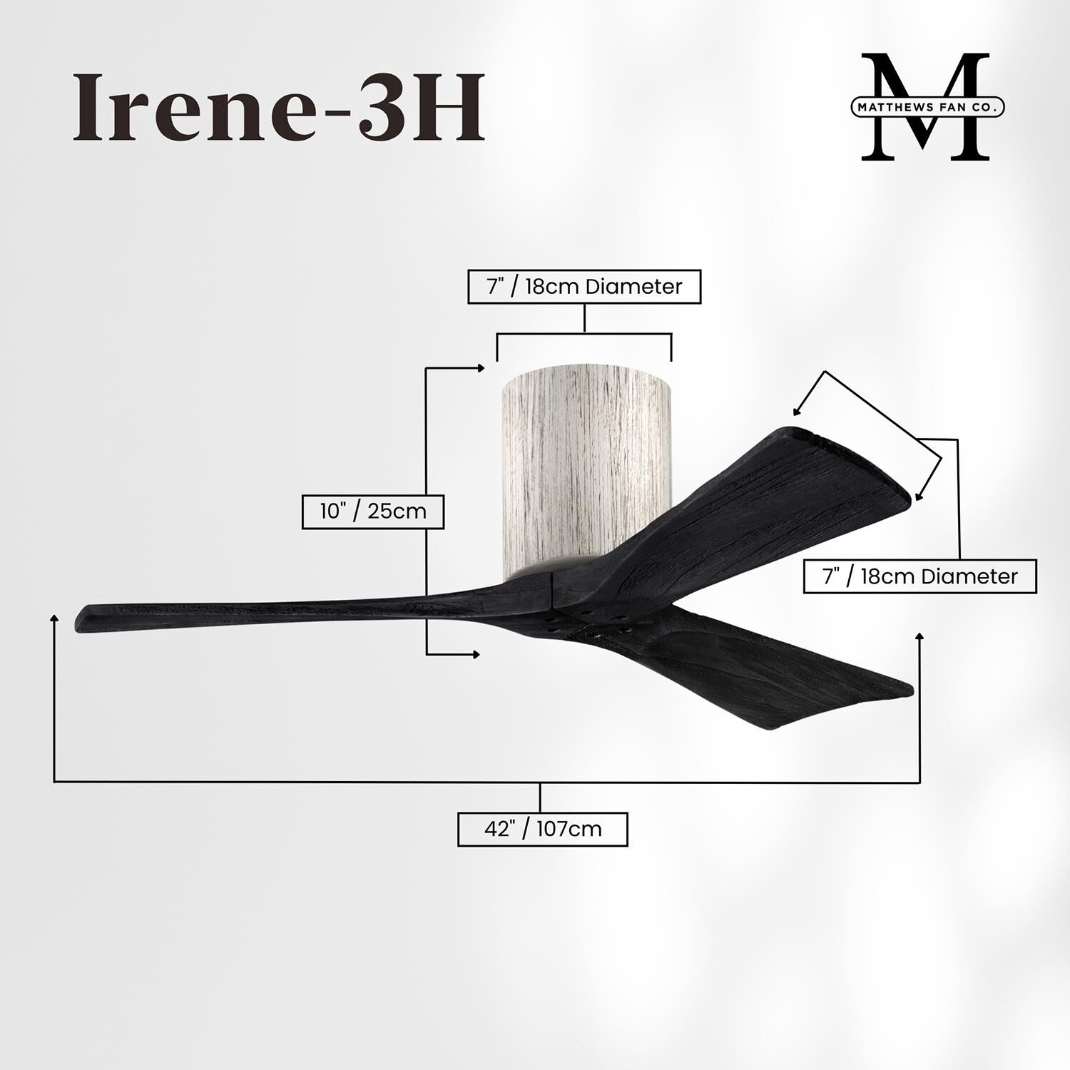 Irene 42 Inch Flush Mount Fan by Matthews Fan Company