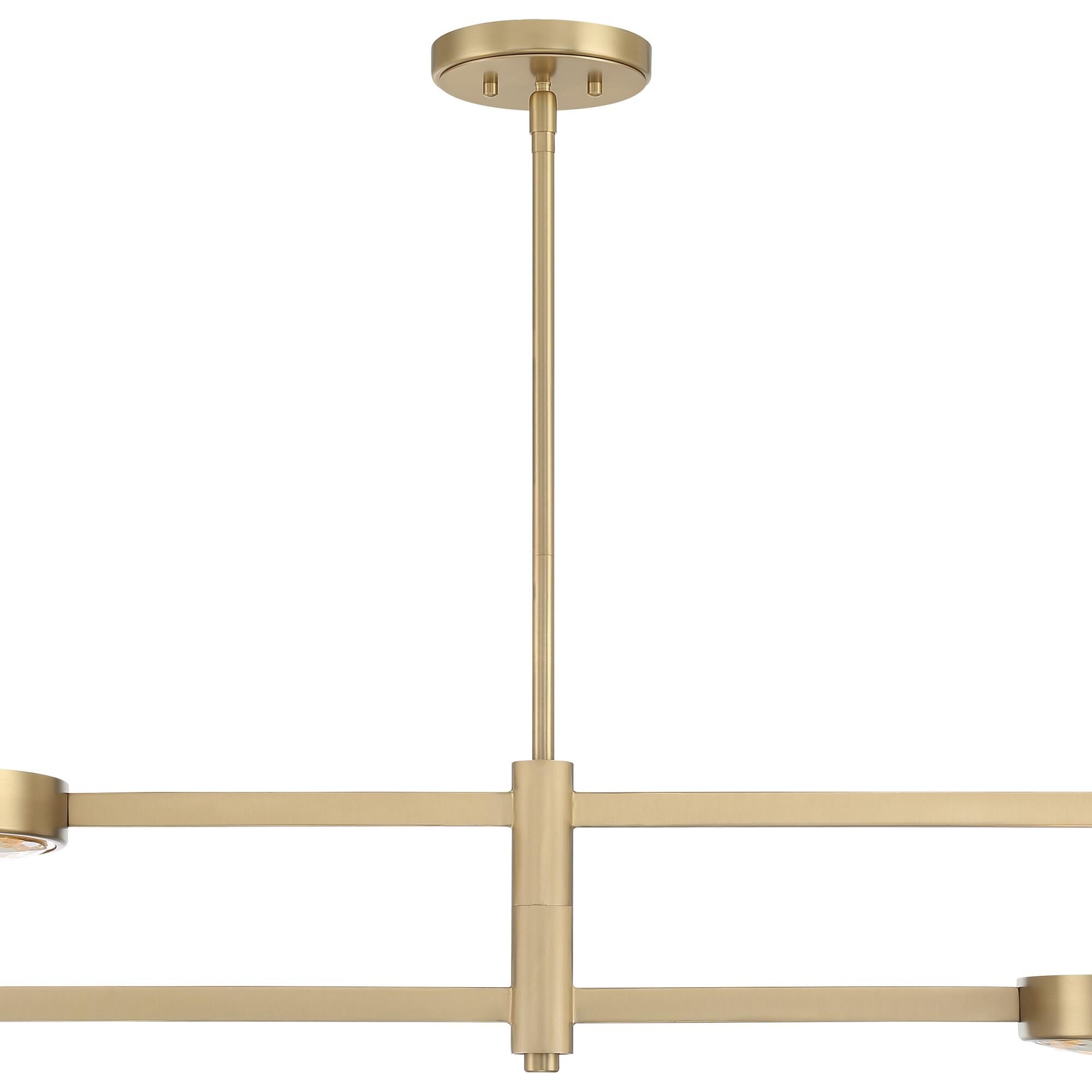 Shown in Modern Gold finish and Glass shade