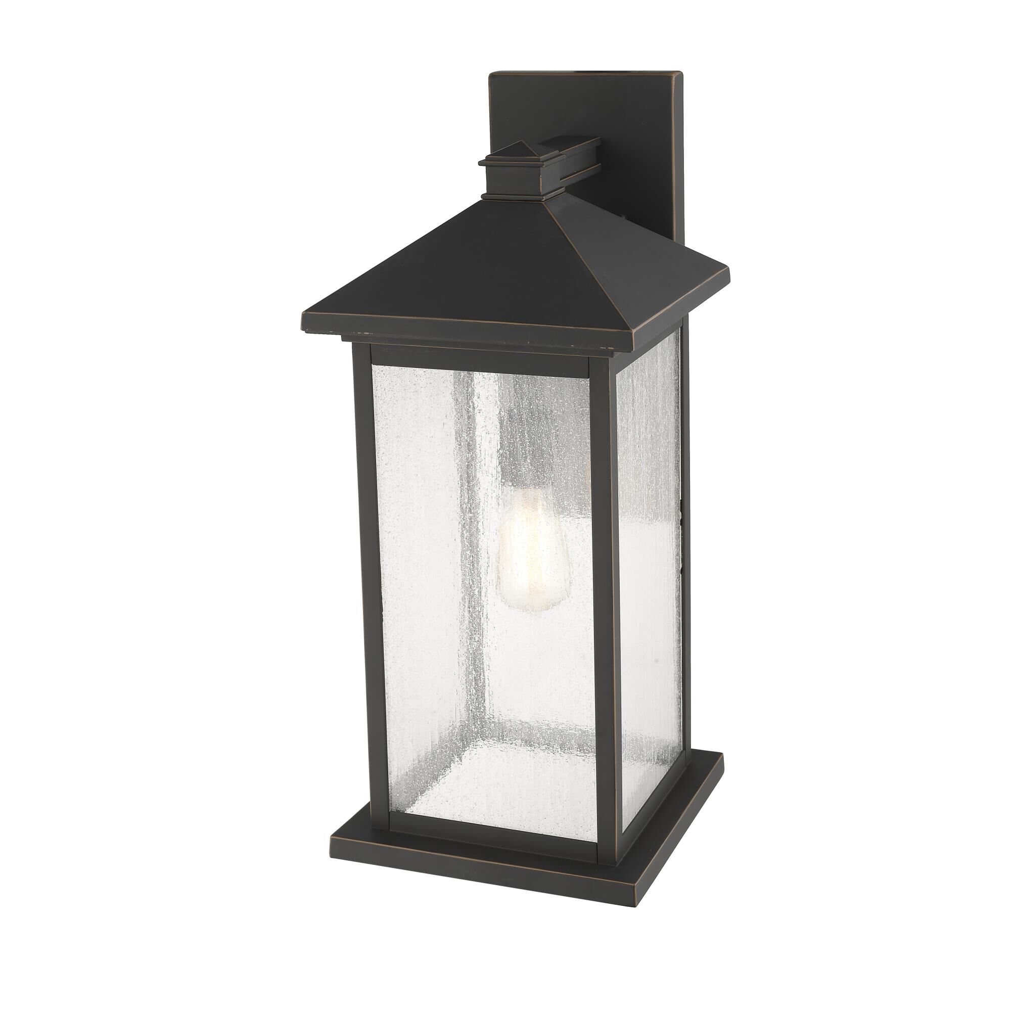 Shown in Oil Rubbed Bronze finish and Glass shade