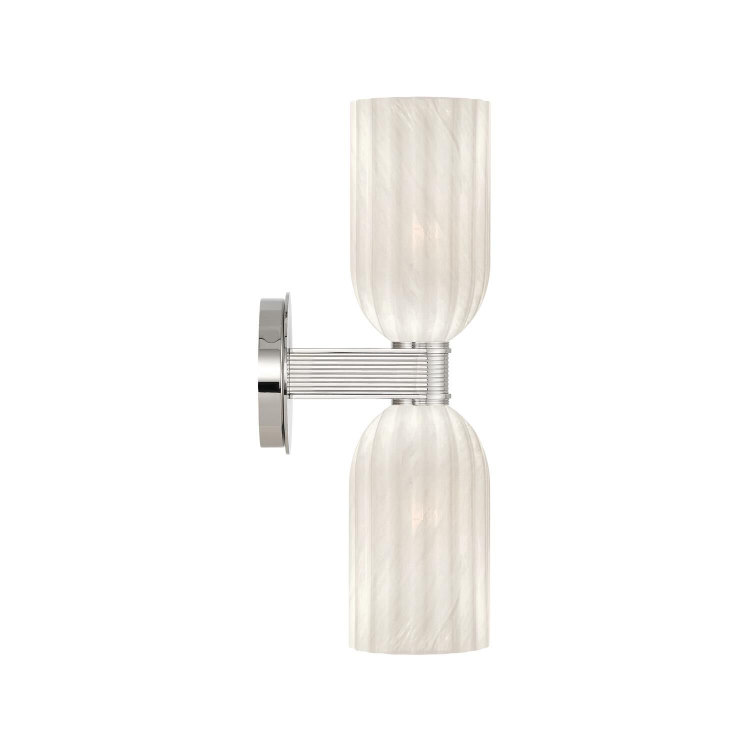 Shown in Polished Nickel finish and Strie glass and Strie Glass shade
