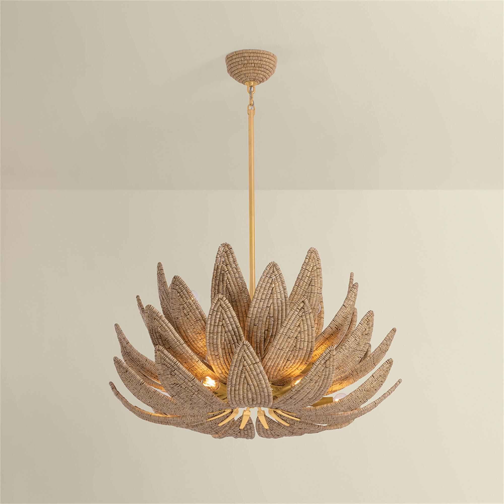 Shown in Vintage Gold Leaf finish and Coco Beads shade