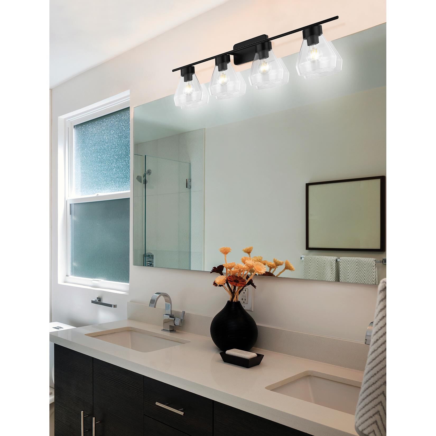 Eglo Montey 1 32 Inch 4 Light Bath Vanity Light by Eglo Lighting