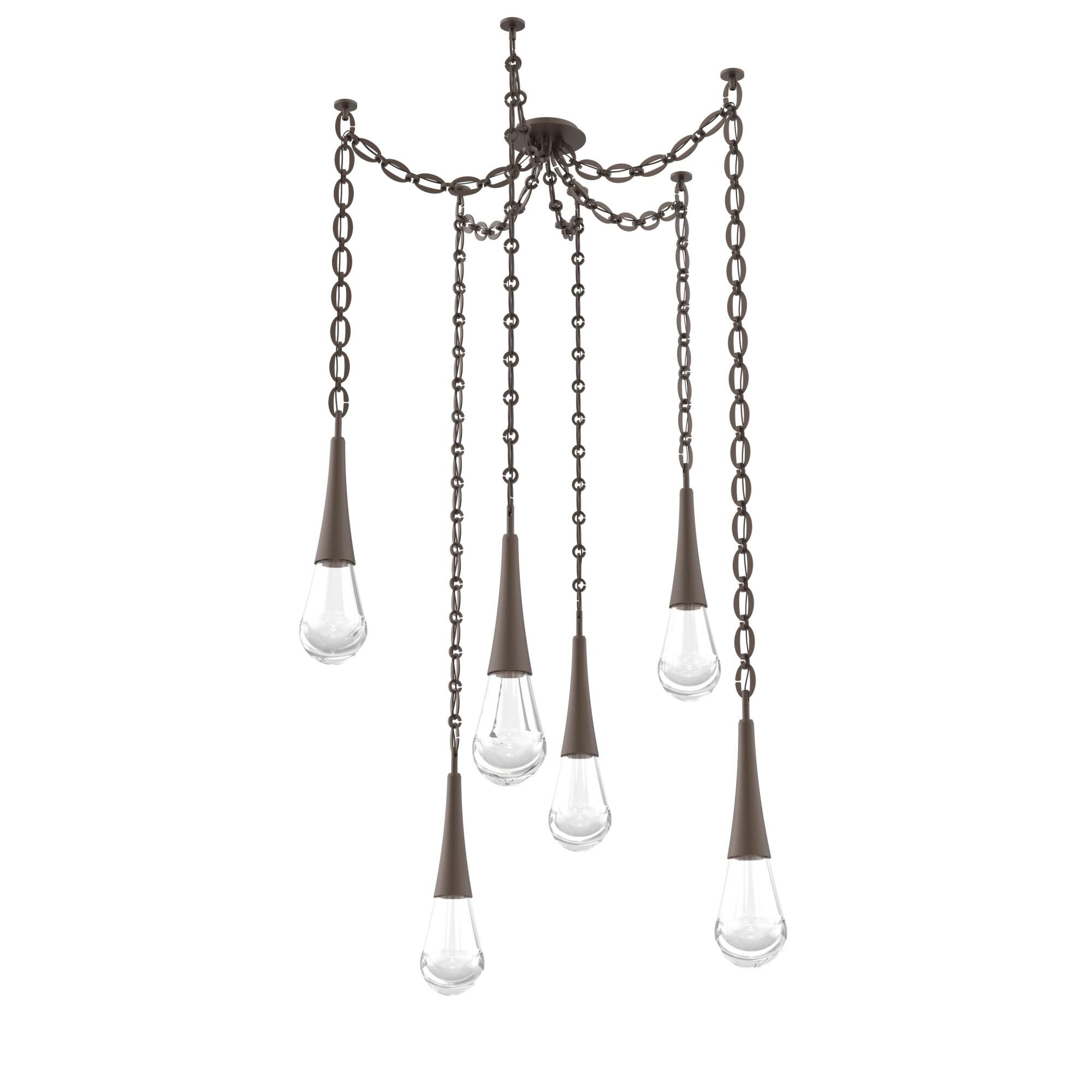 Levi Wilson Raindrop 14 Inch Multi Pendant Light by Hammerton Studio