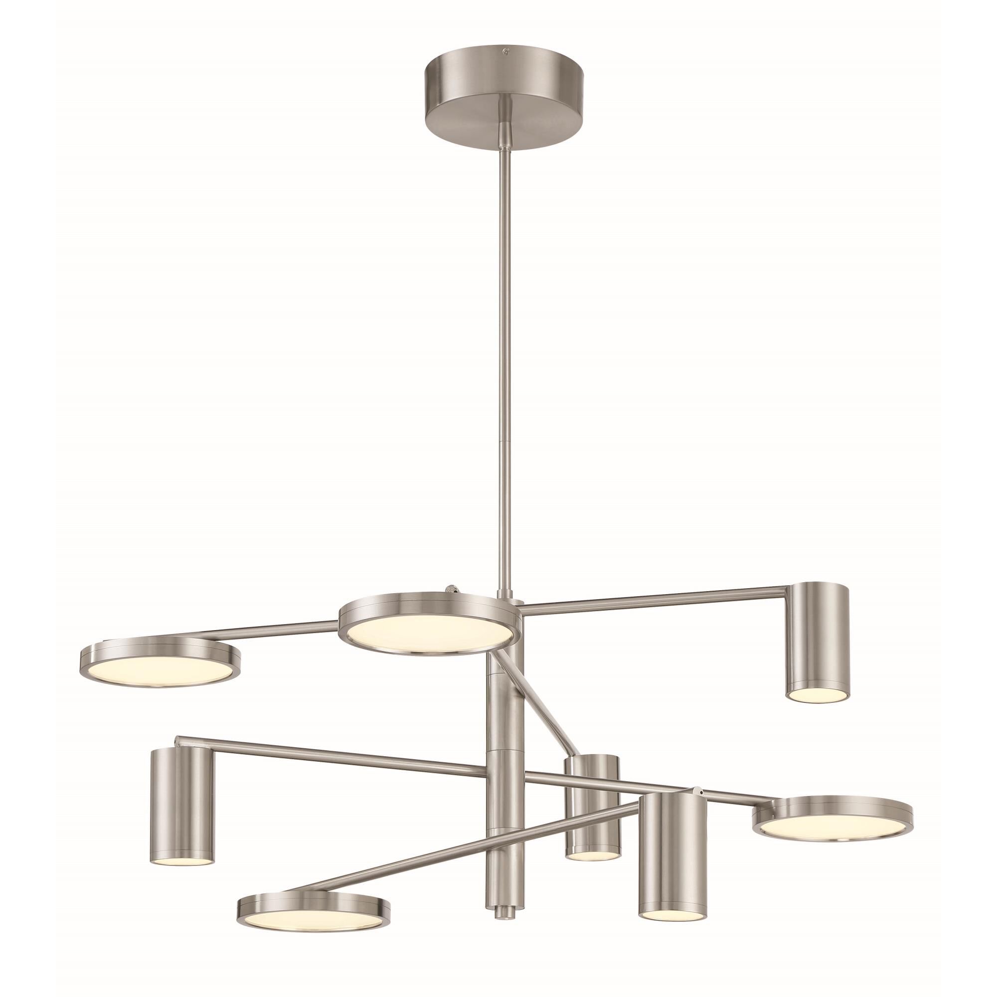 Swivel 35 Inch 8 Light LED Chandelier by Kovacs