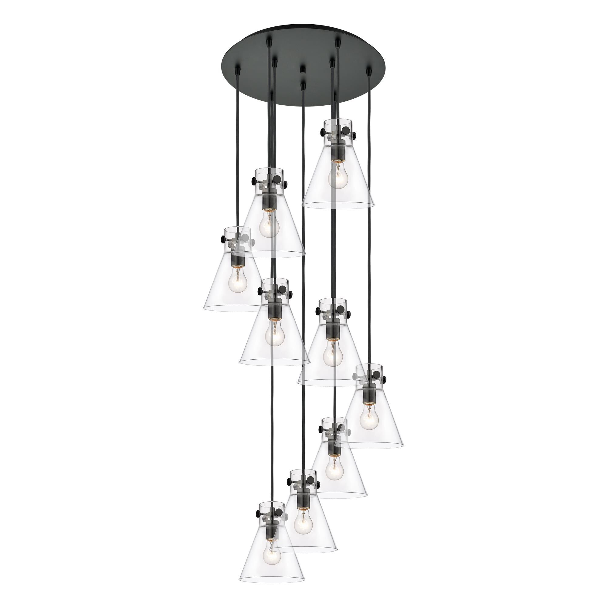 Shown in Matte Black finish and Clear glass and Clear Glass shade