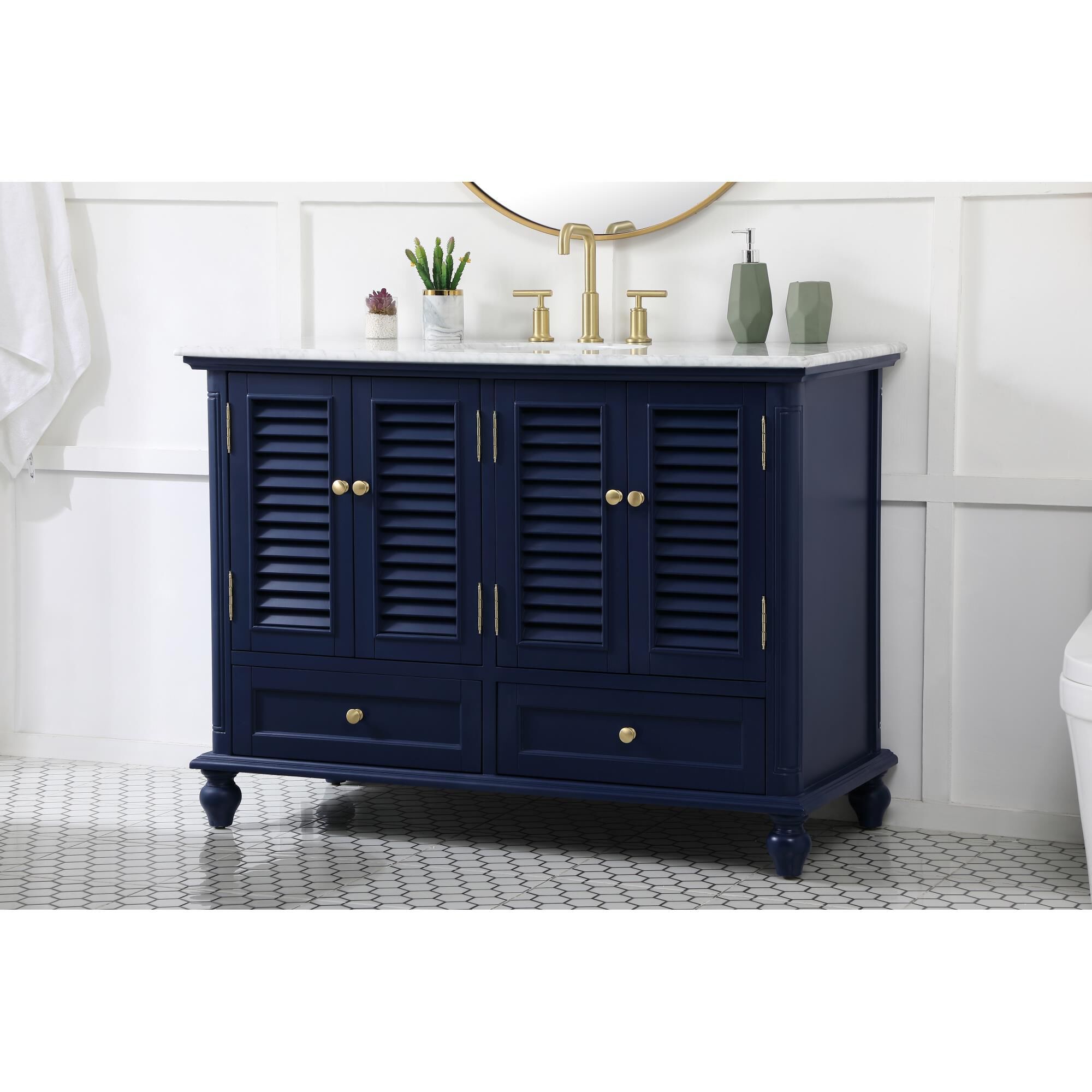 Shown in Blue finish