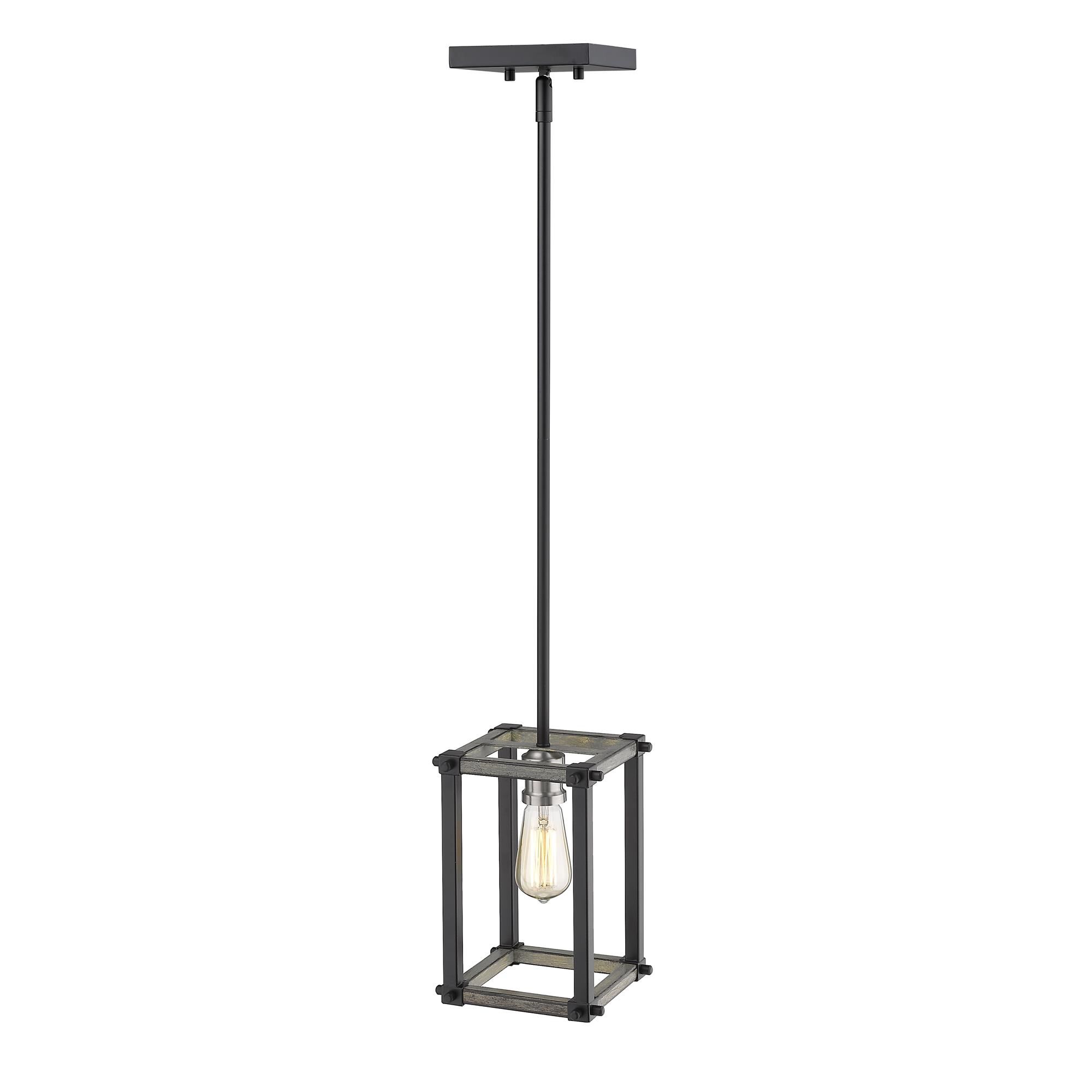 Shown in Ashen Barnboard finish and --- glass and --- shade