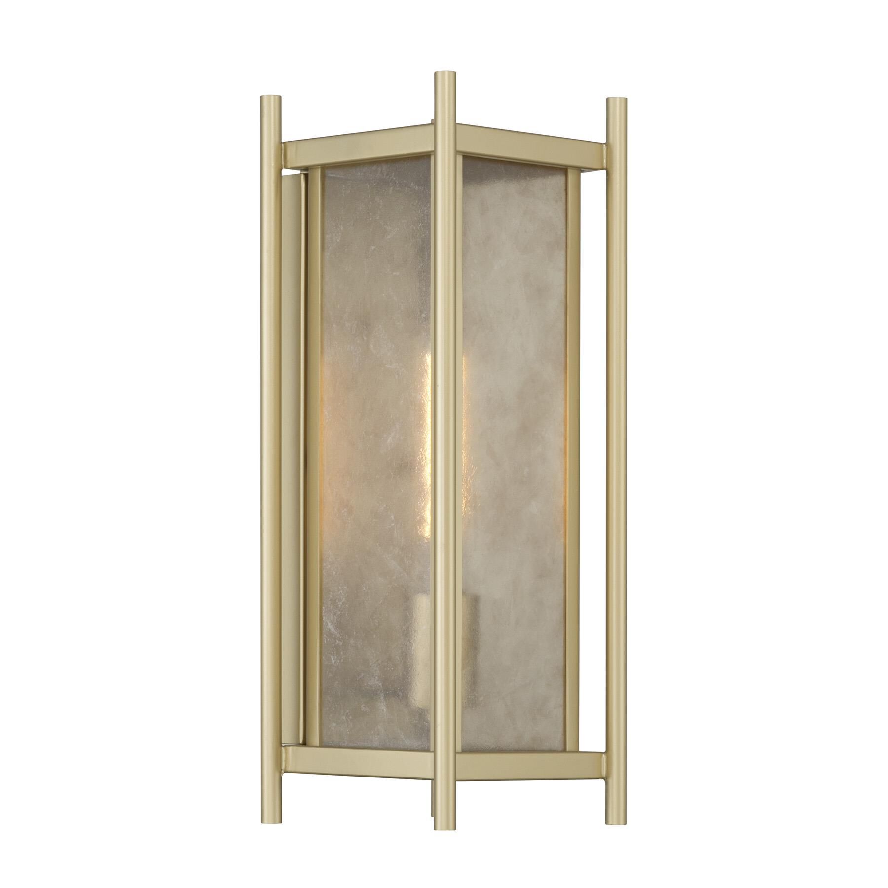 Shown in Serene Brass finish and Clear Mica glass