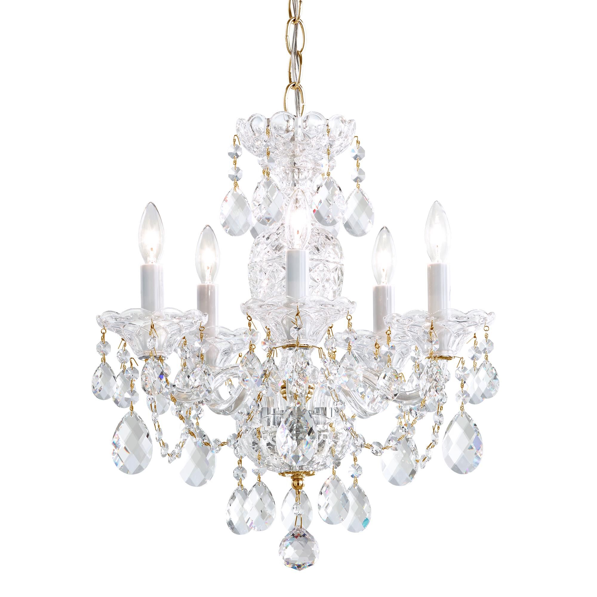 Shown in Polished Gold finish and Clear Radiance crystal