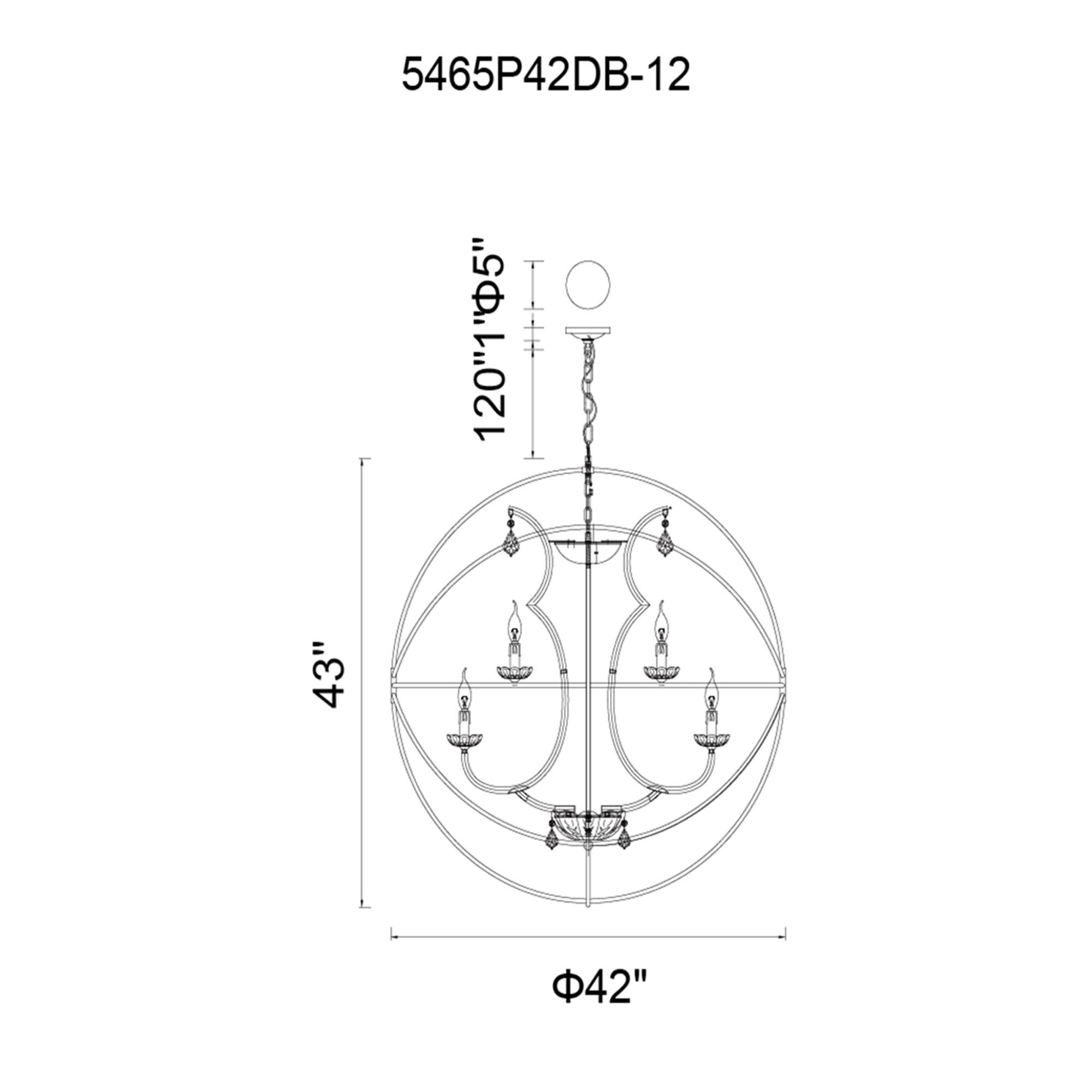 Campechia 42 Inch 12 Light Chandelier by CWI Lighting