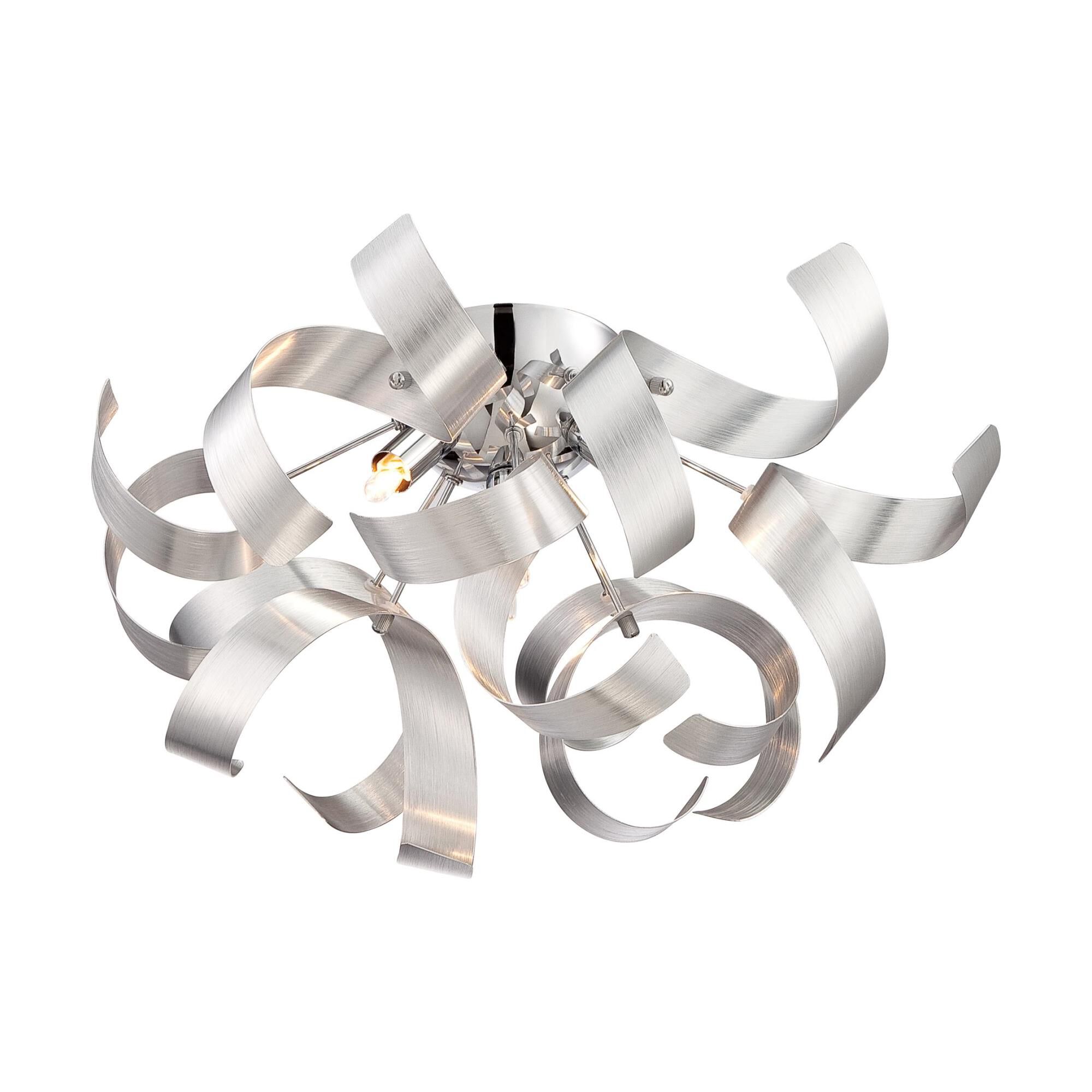 Platinum Collection Ribbons 17 Inch 4 Light Flush Mount by Quoizel