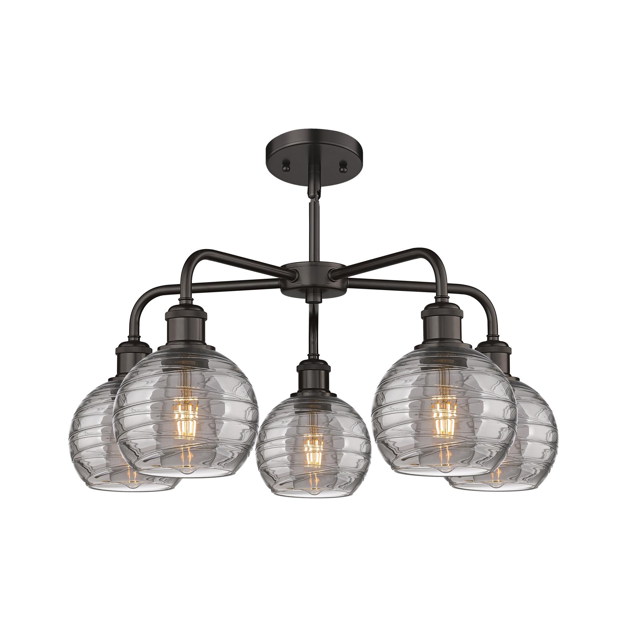 Bruno Marashlian Athens Deco Swirl 24 Inch Chandelier by Innovations Lighting