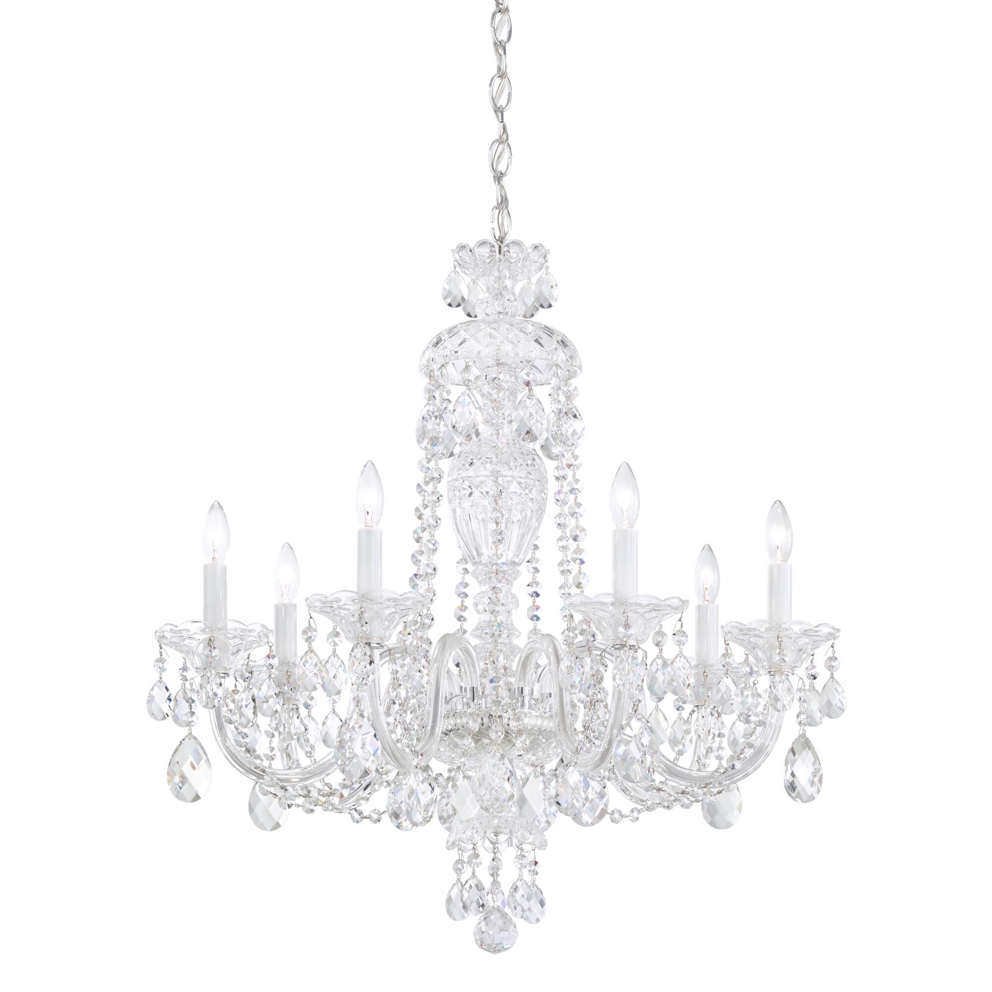 Shown in Silver finish and Clear Heritage Handcut crystal