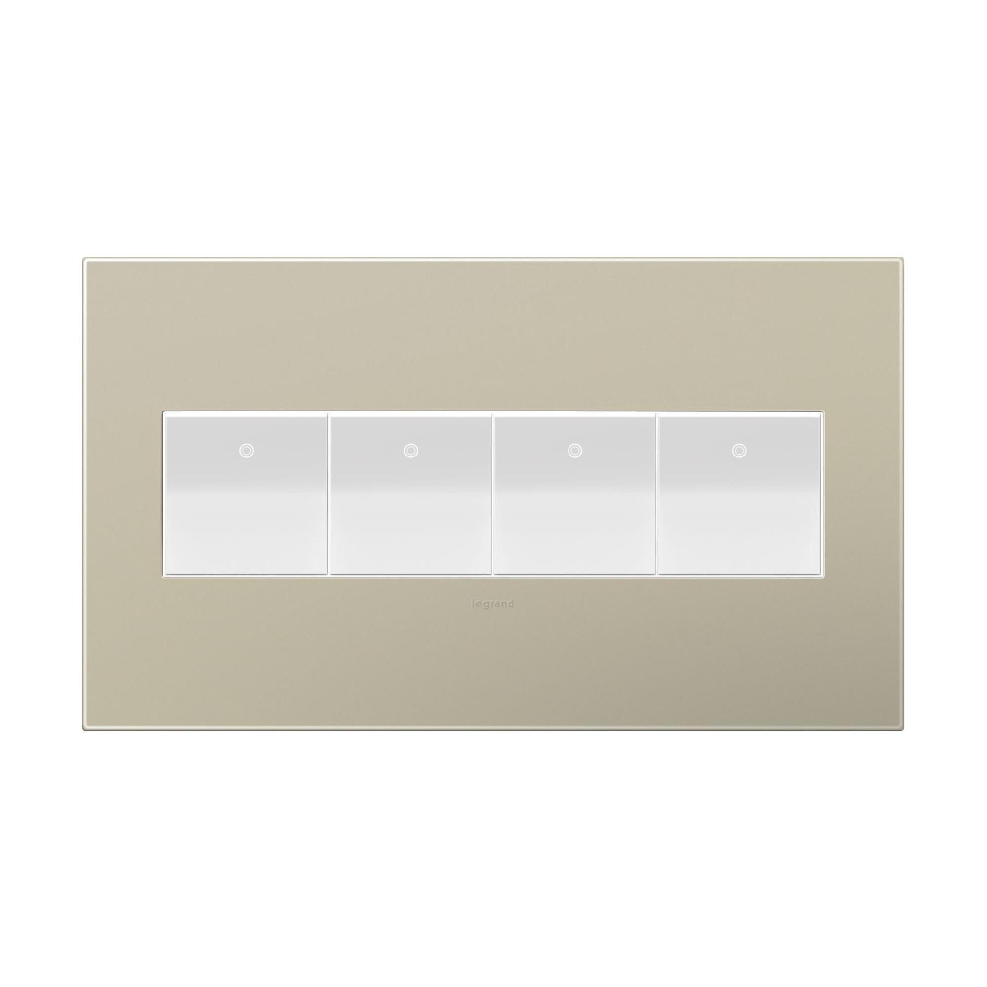 adorne Plastics 4 Gang Wall Plate by Legrand