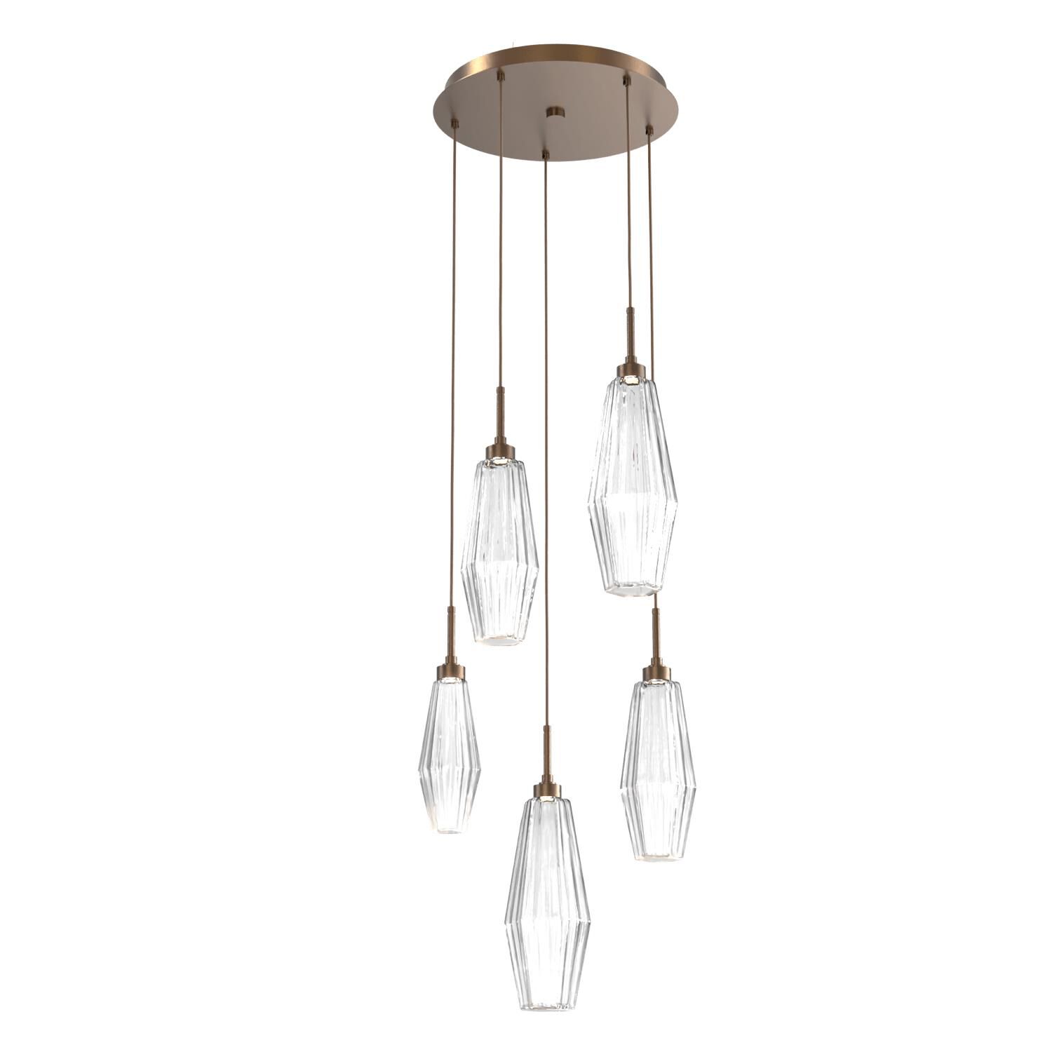 Aalto 19 Inch 5 Light LED Multi Light Pendant by Hammerton Studio
