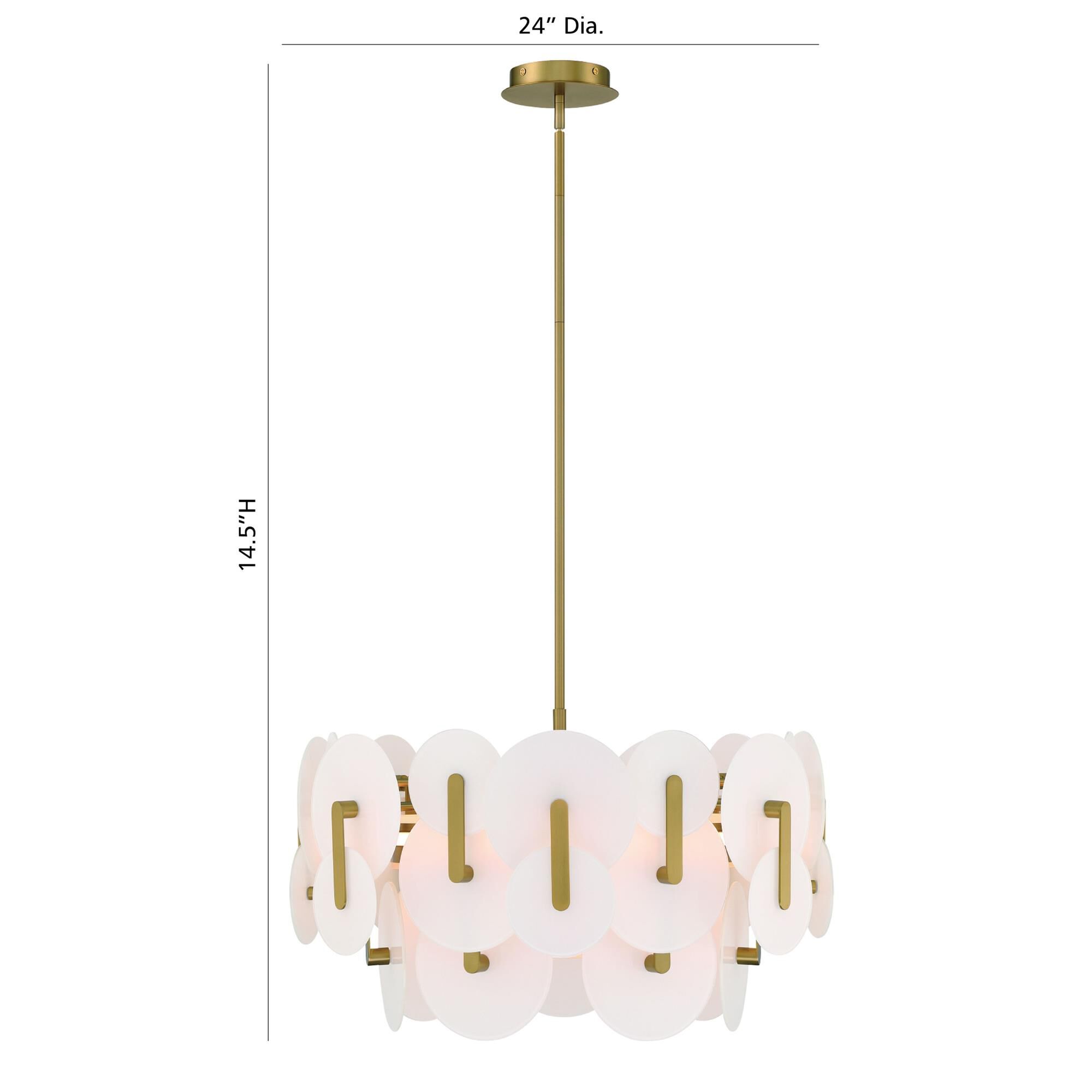 Shown in Gold finish and White  glass