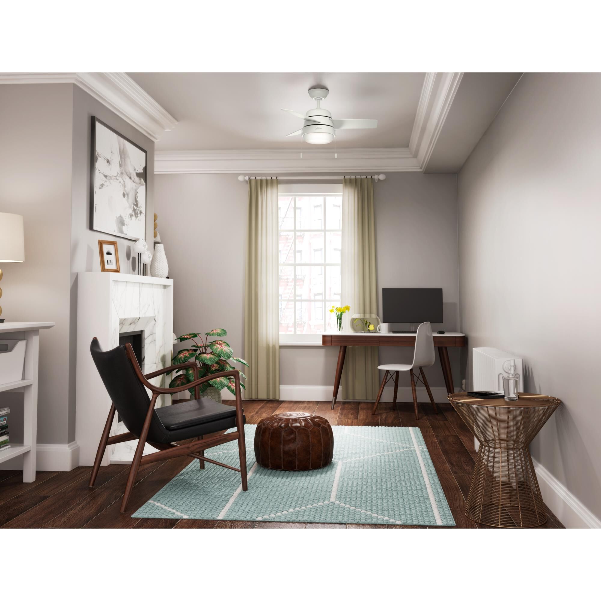 Shown in Fresh White finish and Painted Cased White glass