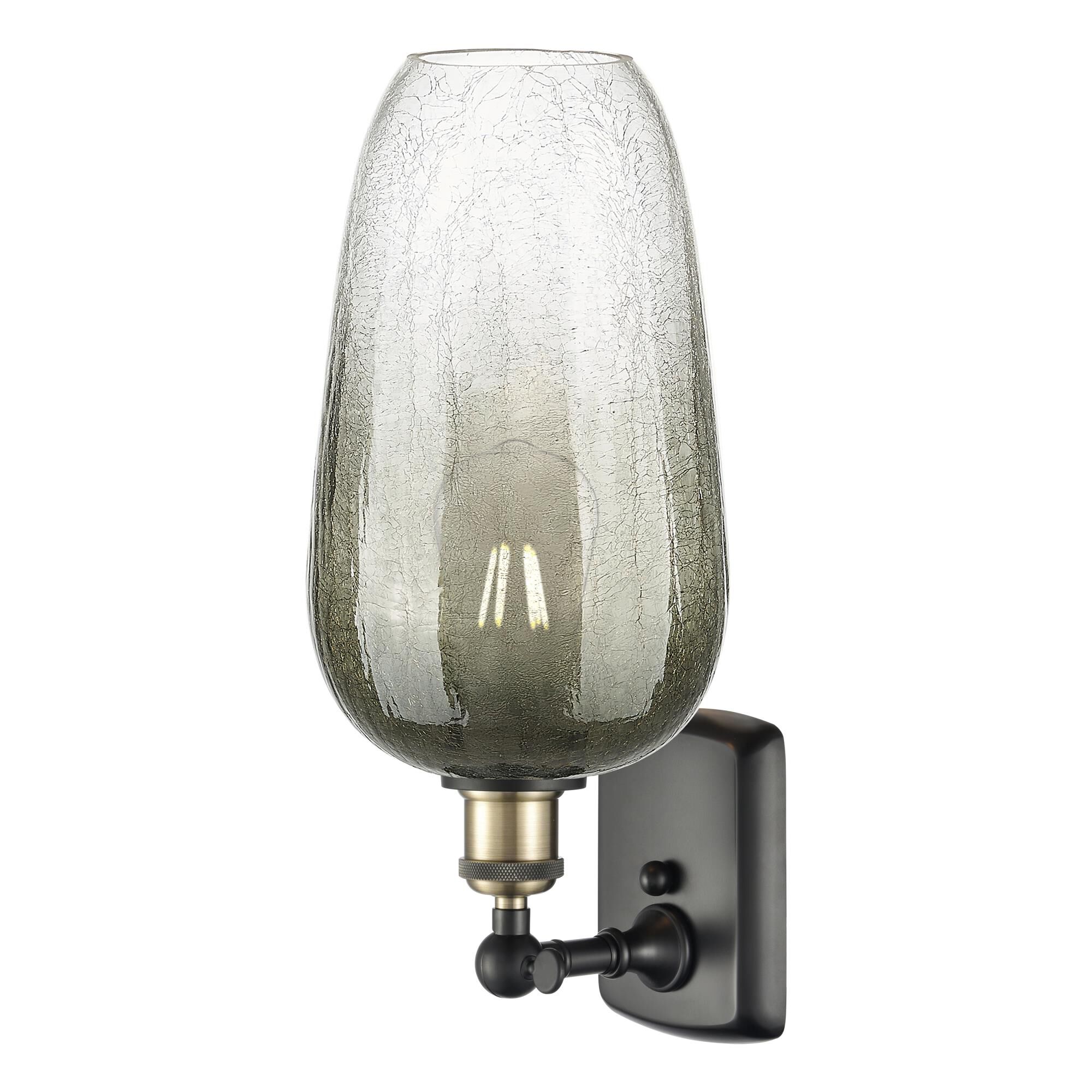 Shown in Black Antique Brass finish and Slate glass