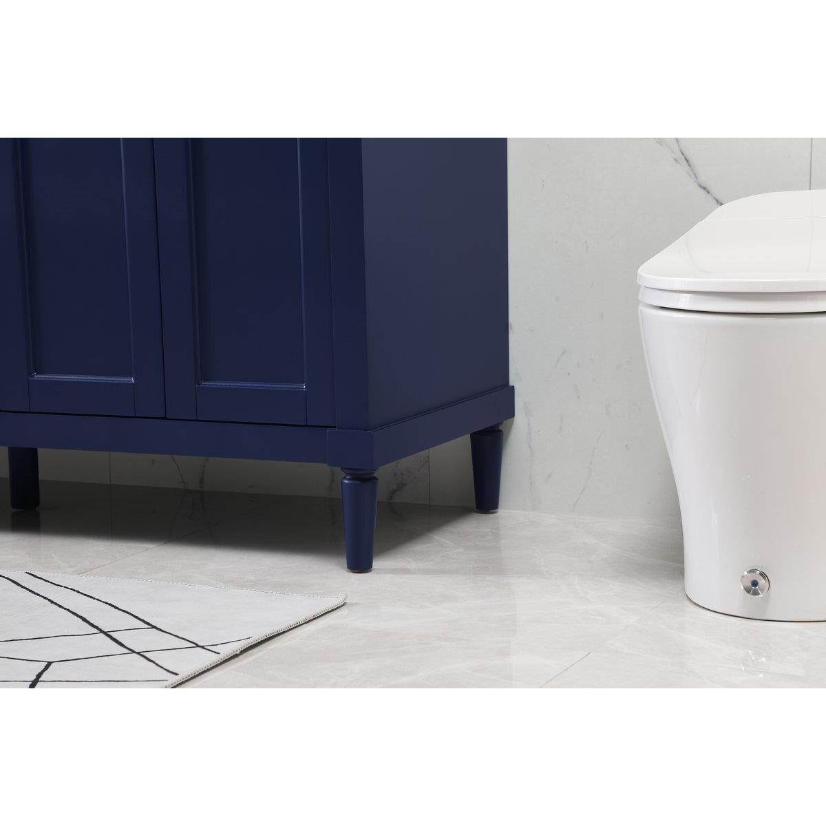 Shown in Blue finish and Double Bathroom Vanity accent
