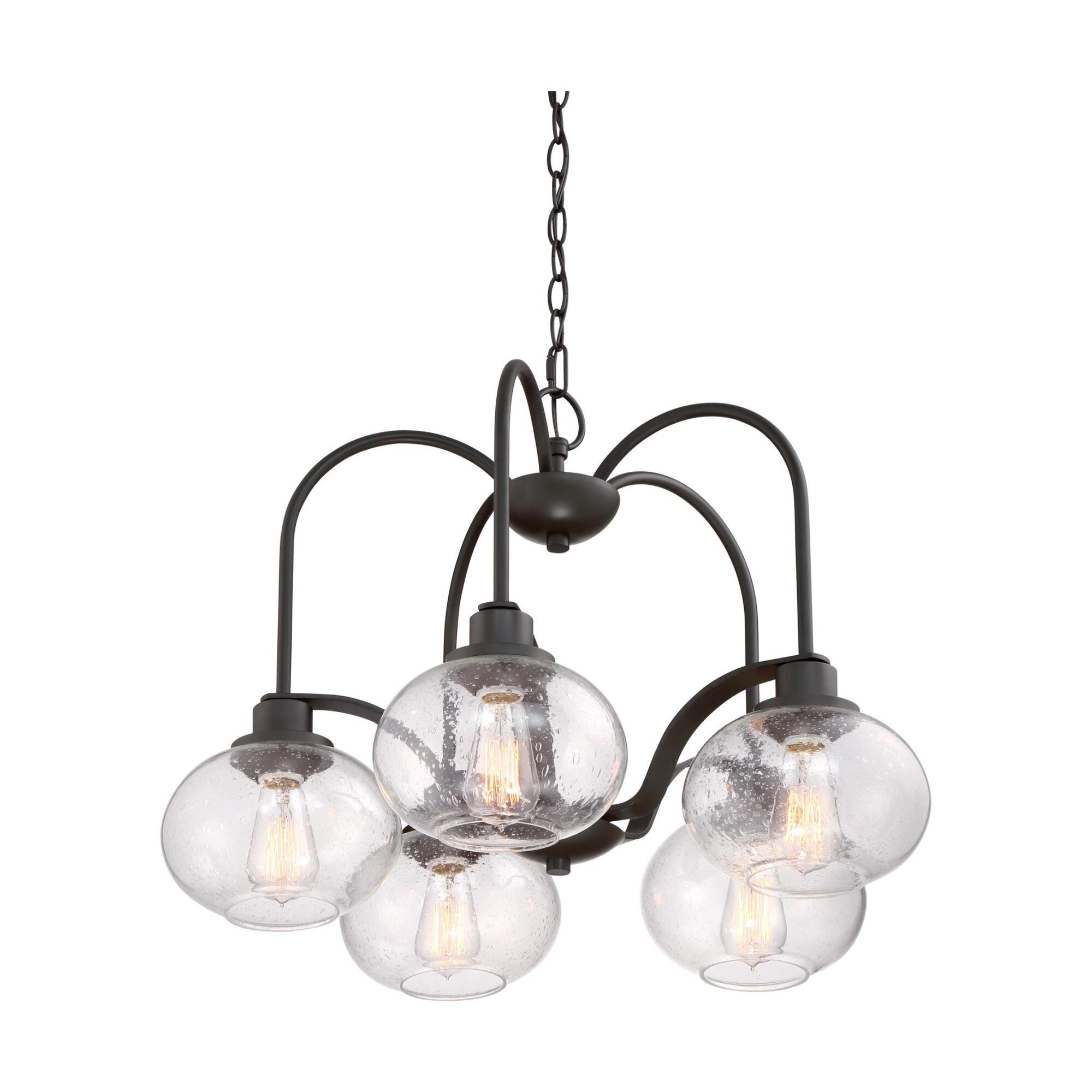 Shown in Old Bronze finish and Clear Seedy glass