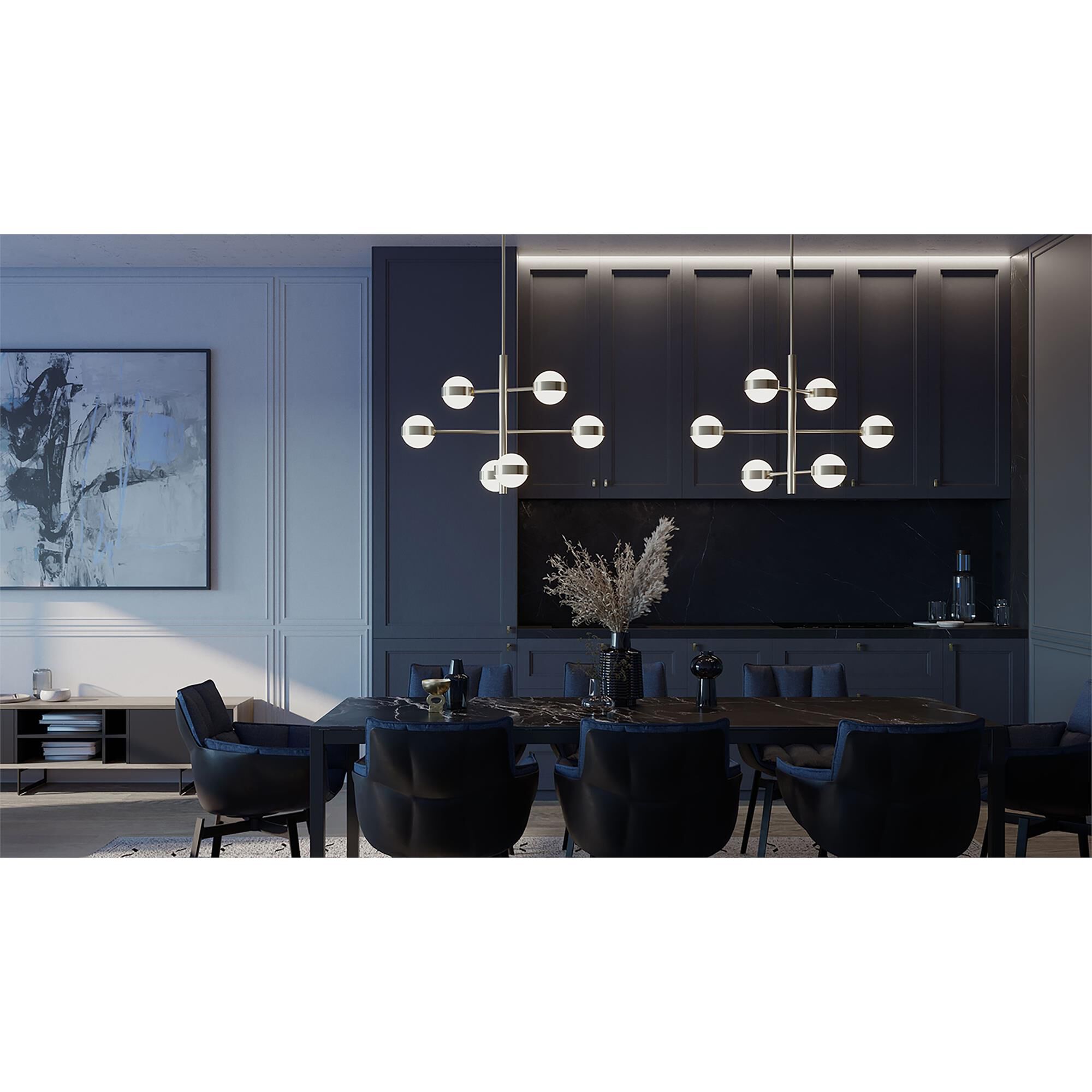 Shown in Satin Nickel finish and White Acrylic Diffuser glass