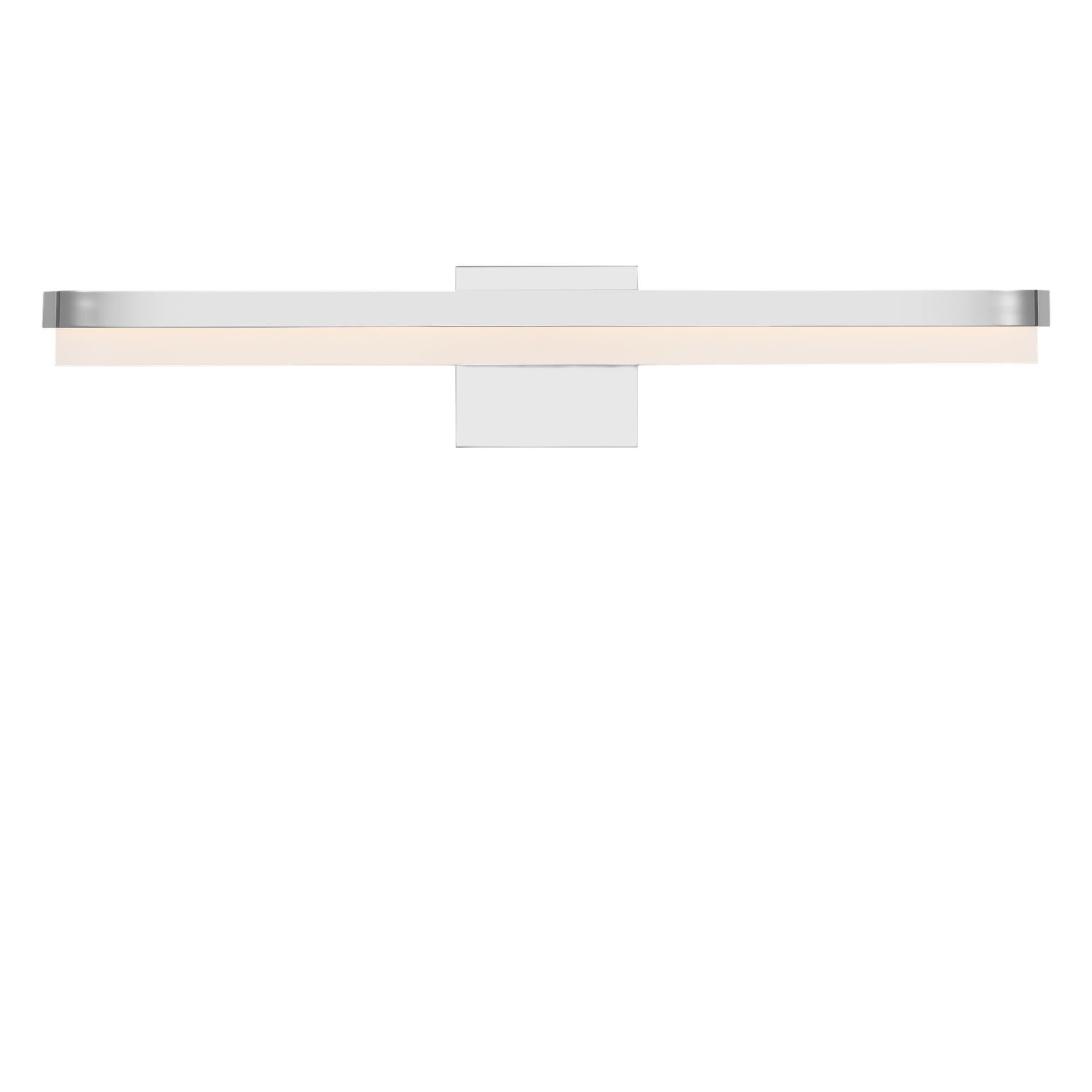 Shown in Chrome finish and Matte Frosted Acrylic Panels shade