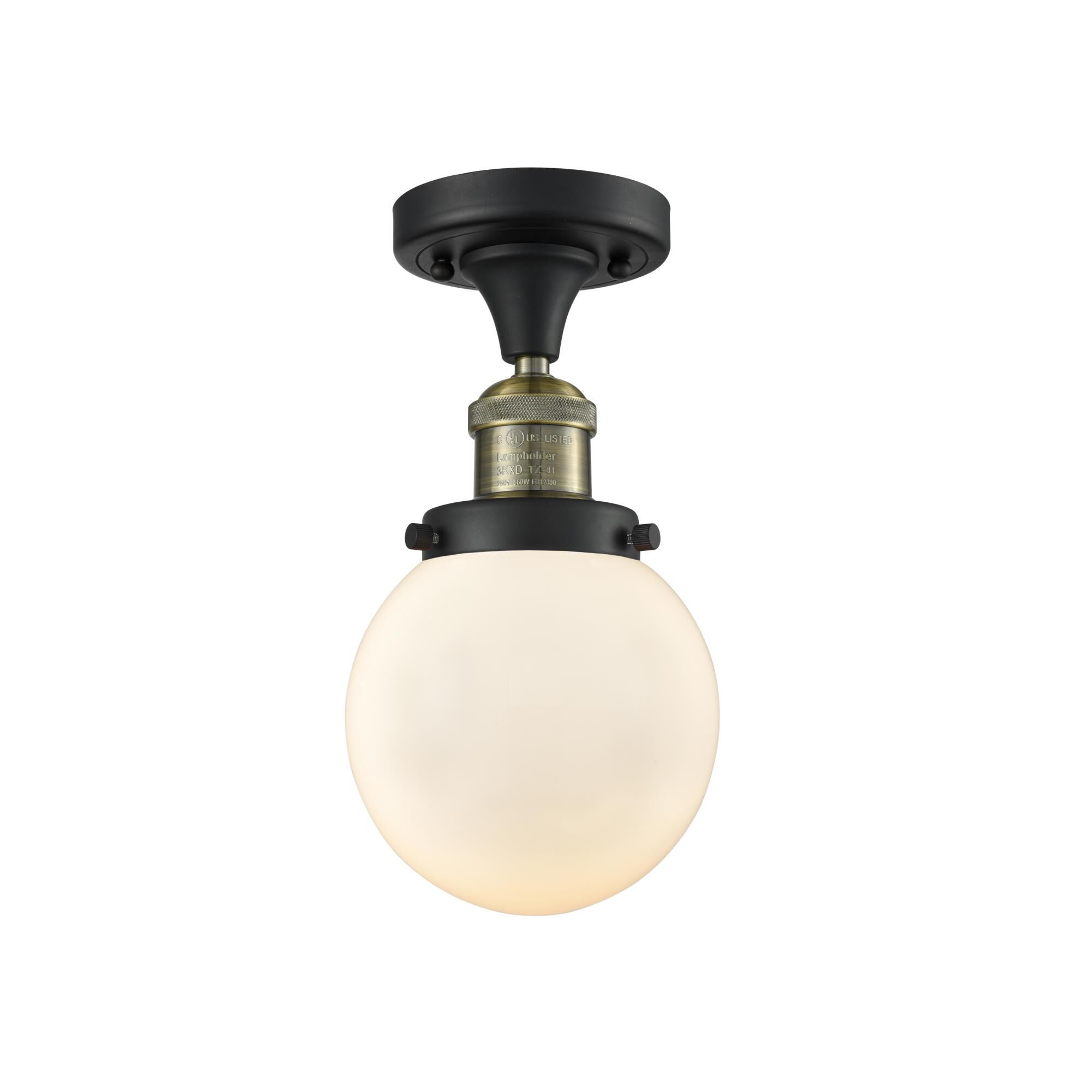 Bruno Marashlian Beacon 6 Inch 1 Light Semi Flush Mount by Innovations Lighting