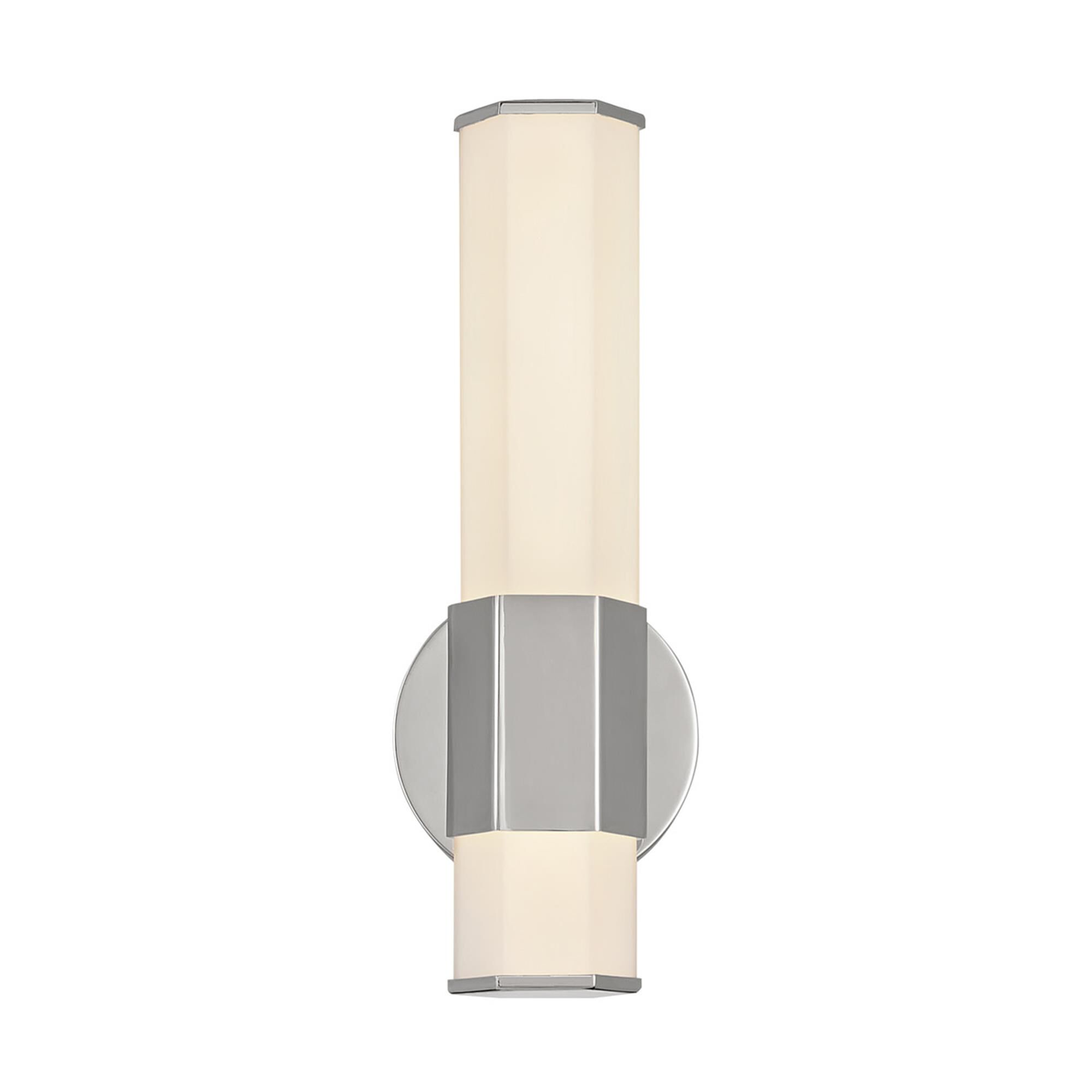 Shown in Polished Nickel finish and Etched glass