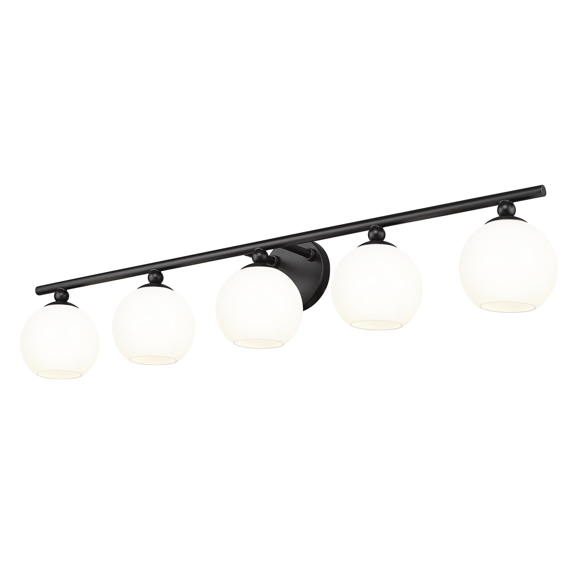 Shown in Matte Black finish and Opal Etched glass
