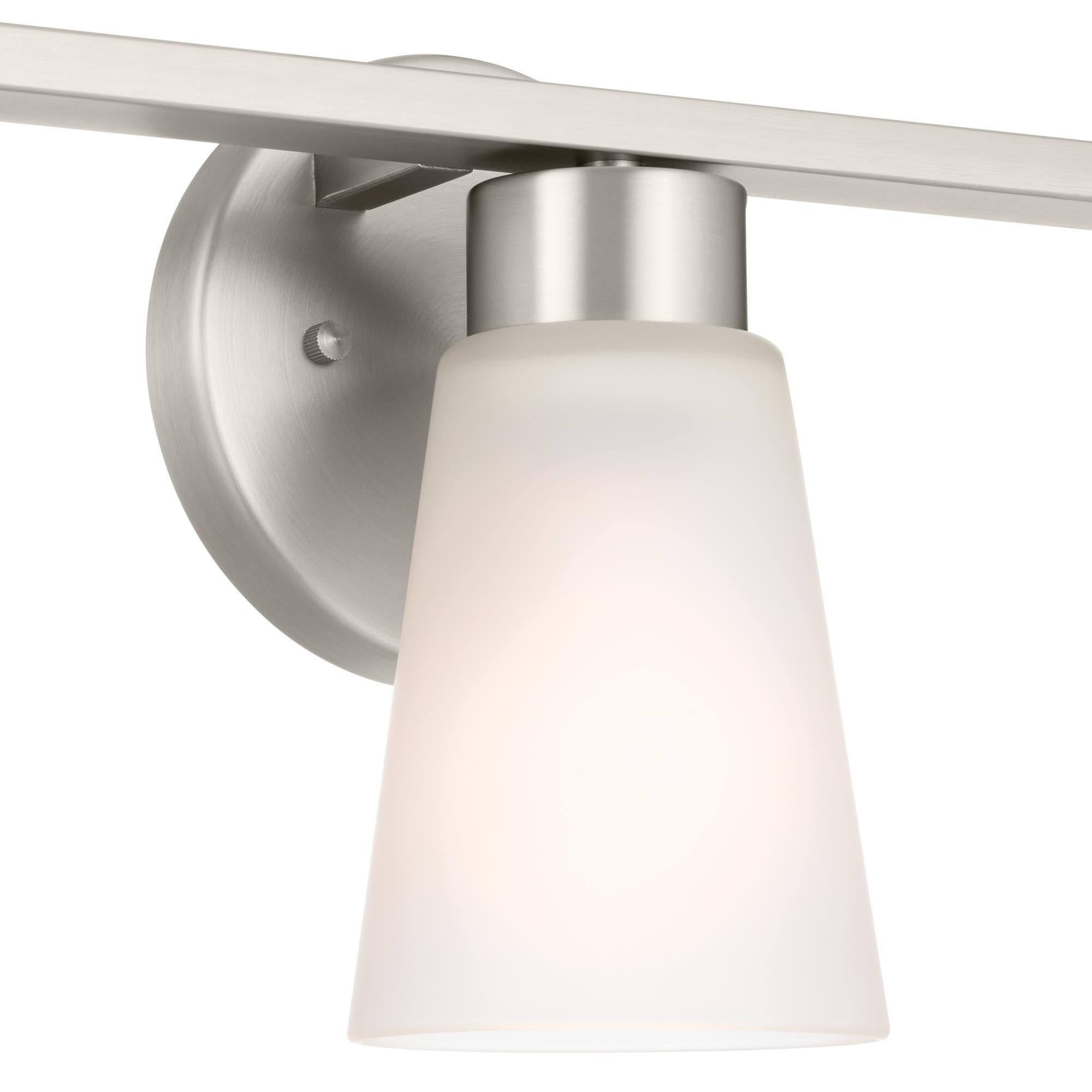 Shown in Brushed Nickel finish and Clear glass
