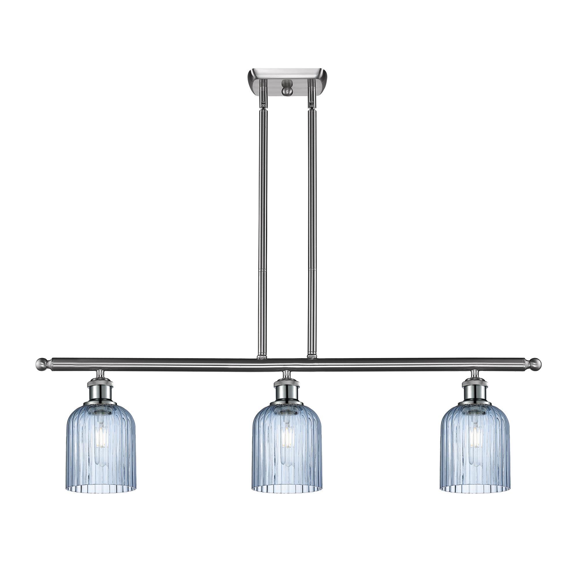 Shown in Satin Nickel finish and Princess Blue shade