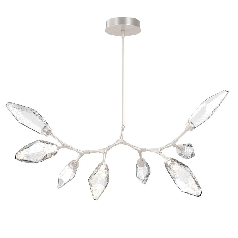 Rock Crystal 53 Inch 8 Light Linear Chandelier by Hammerton Studio