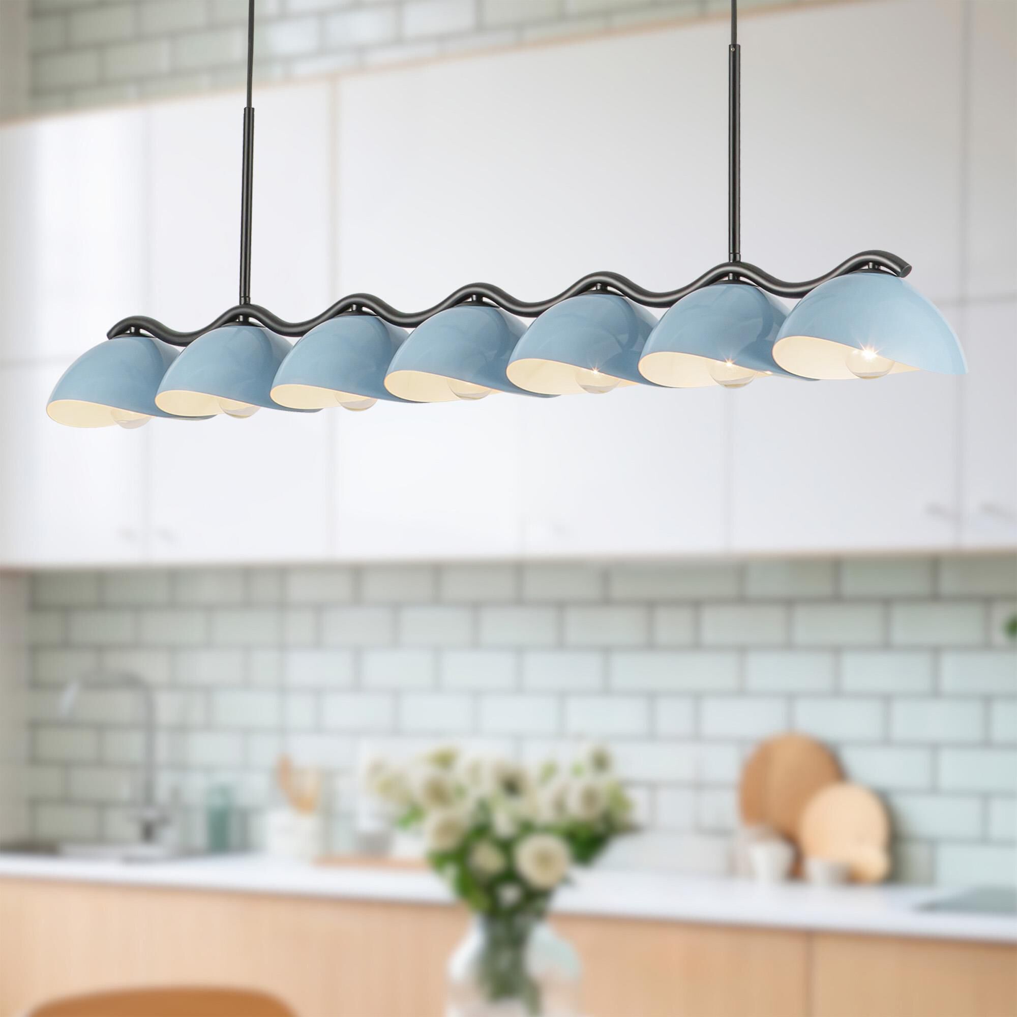 Shown in Black and Cerulean finish and Steel shade