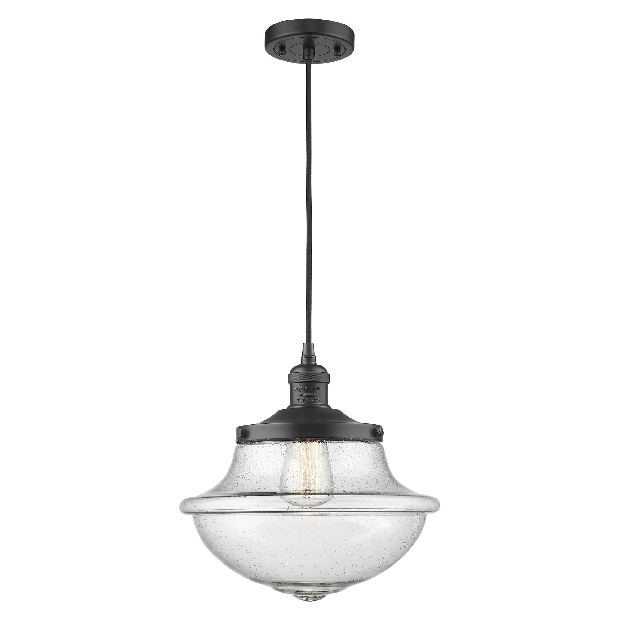 Shown in Matte Black finish and Seedy glass