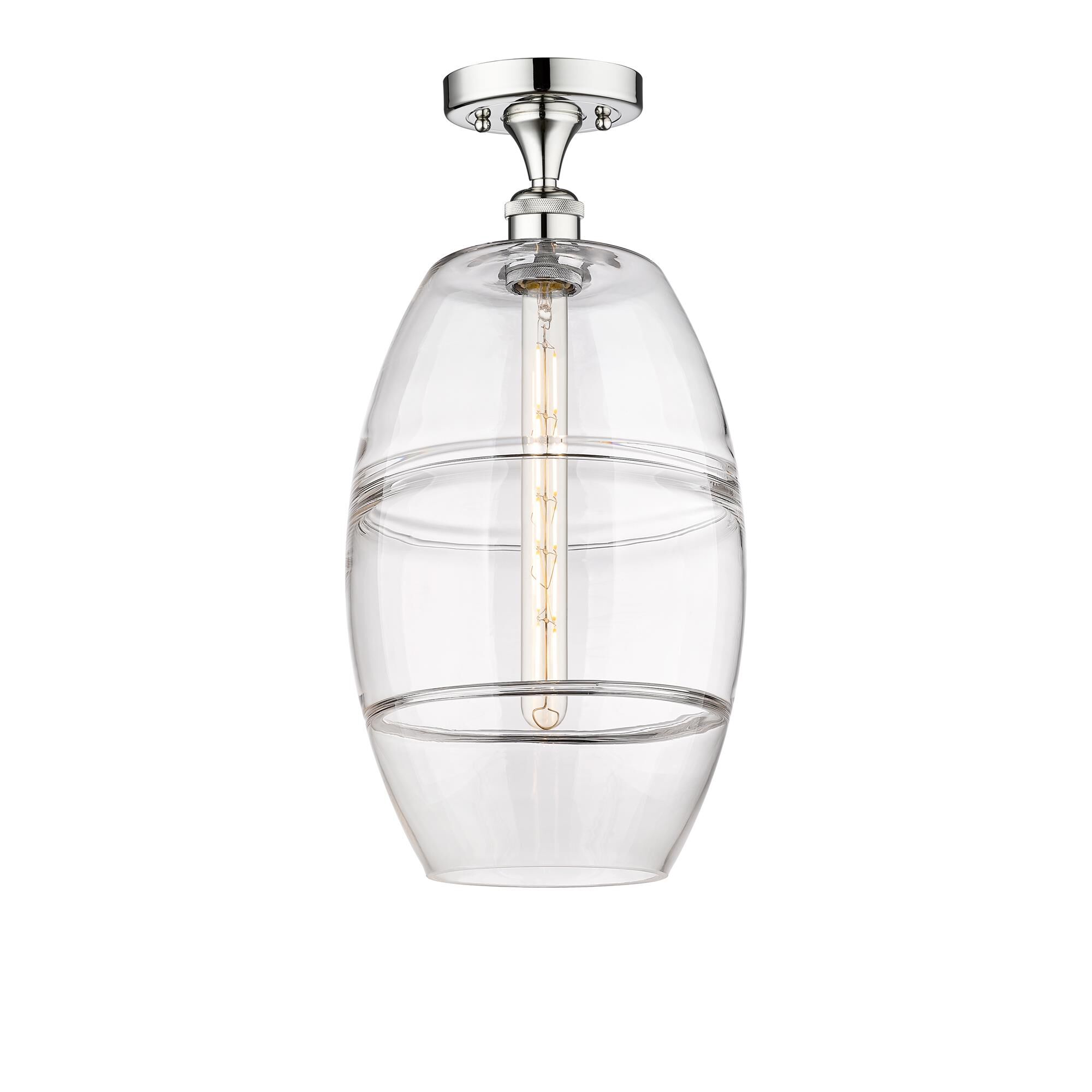 Shown in Polished Chrome finish and Clear glass