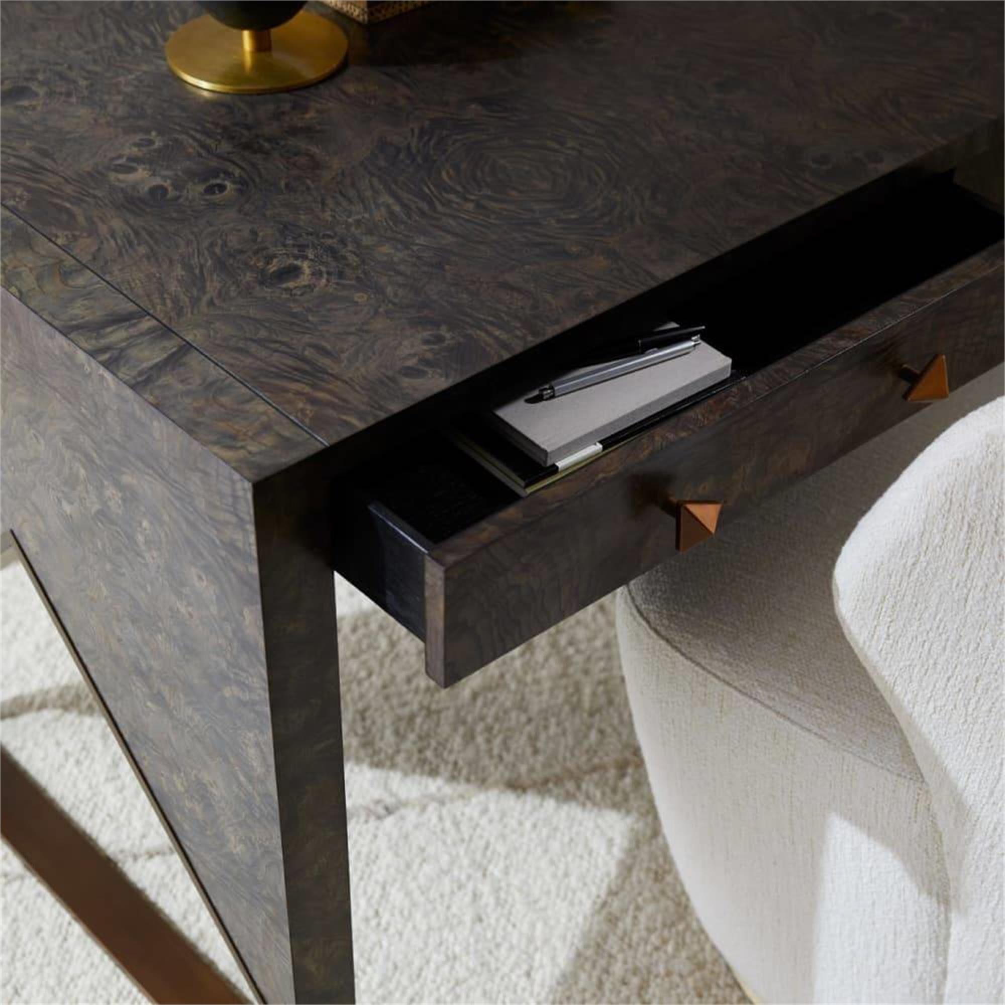 Shown in Truffle Burl finish