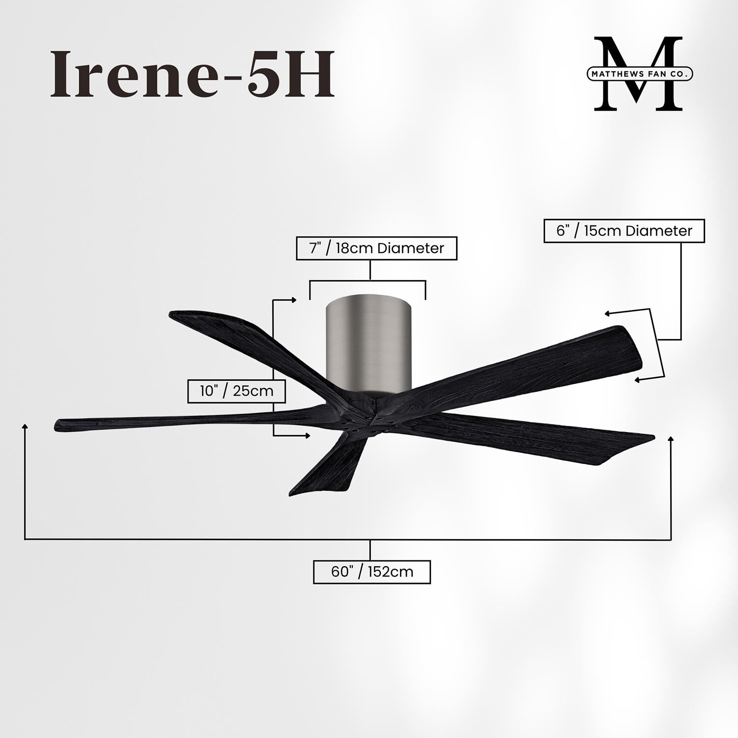 Irene 60 Inch Flush Mount Fan by Matthews Fan Company