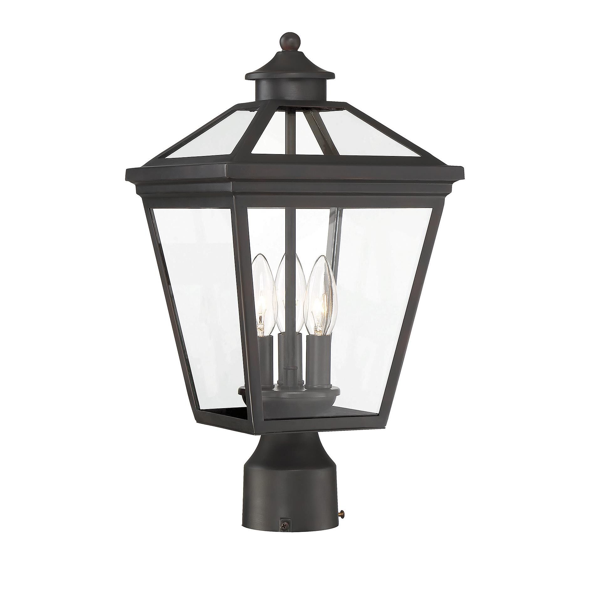 Shown in English Bronze finish and Clear glass