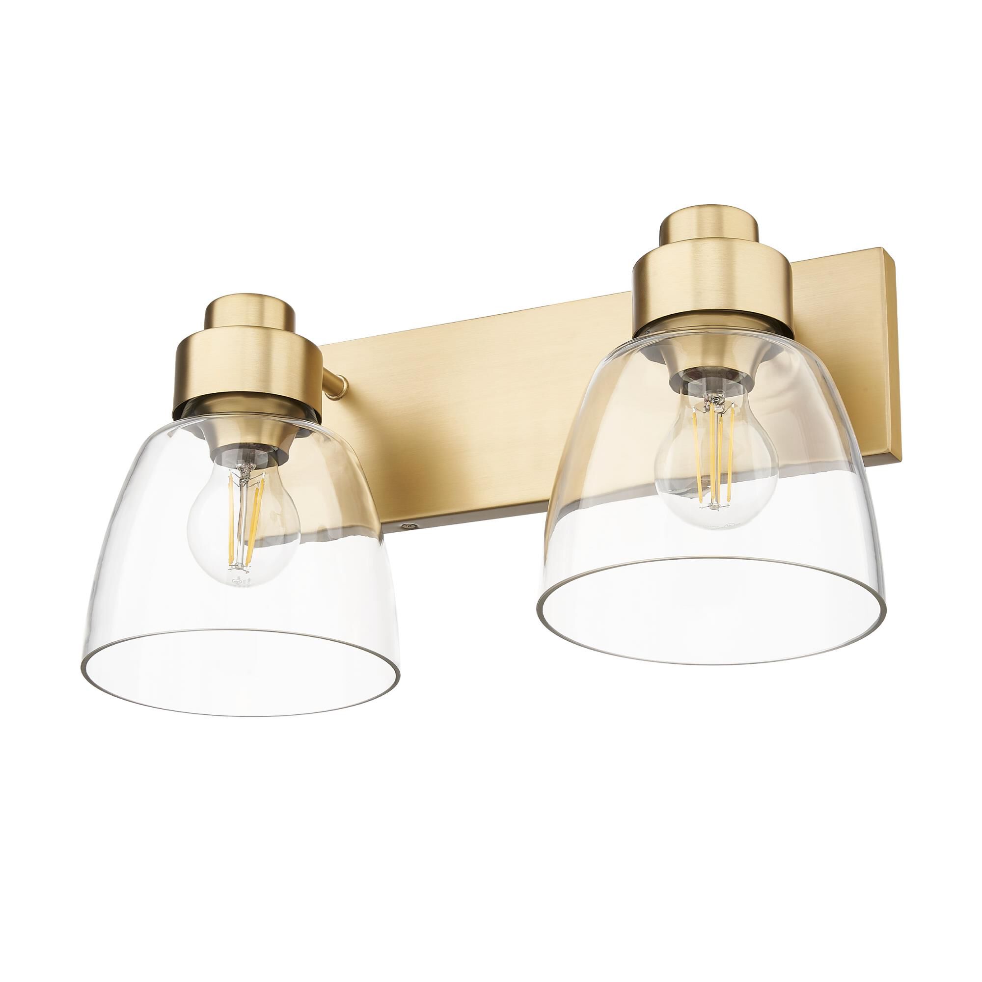 Shown in Brushed Champagne Bronze finish and Clear glass